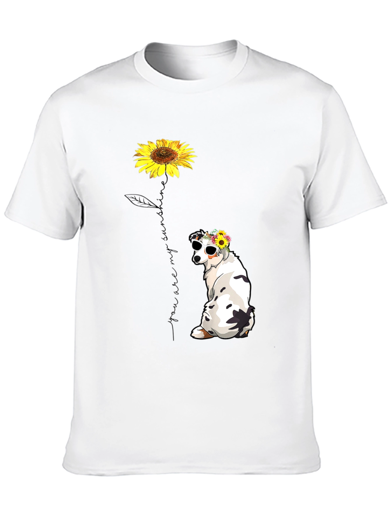 Sunflower Dog Graphic Tee - Sunshine T-Shirt