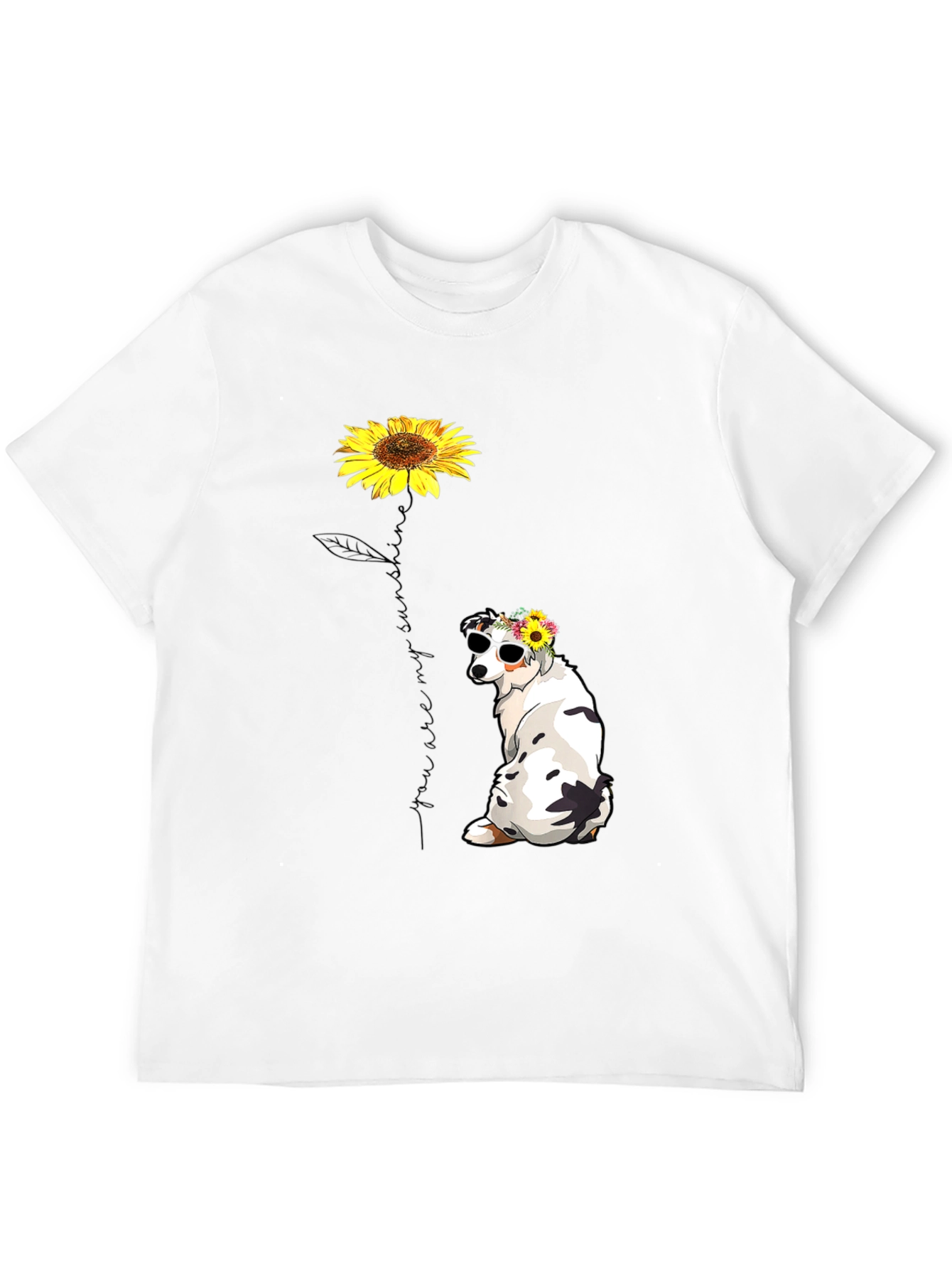 Sunflower Dog Graphic Tee - Sunshine T-Shirt