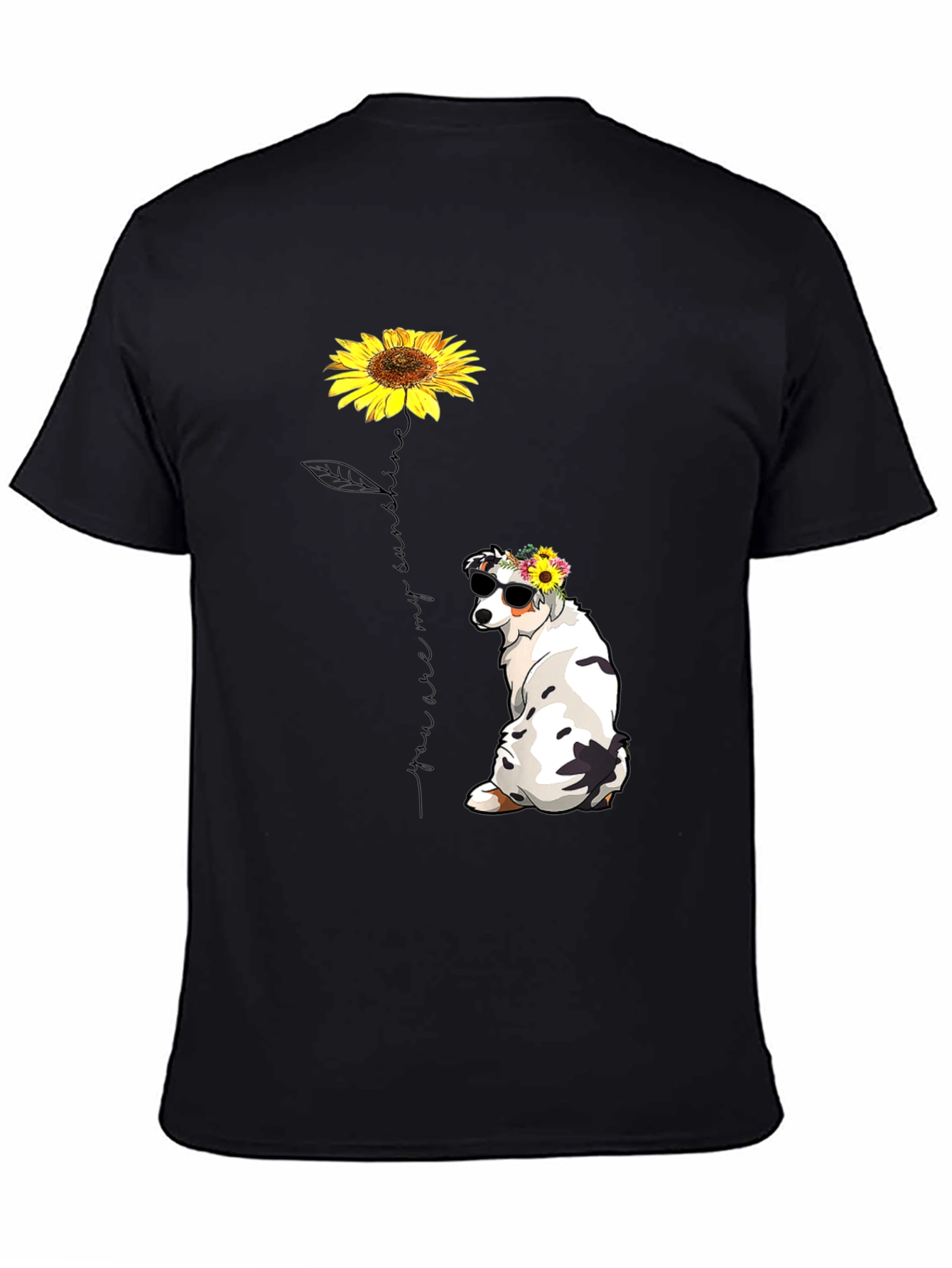 Sunflower Dog Graphic Tee - Sunshine T-Shirt