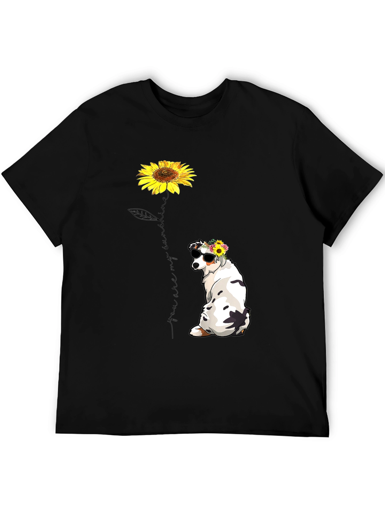 Sunflower Dog Graphic Tee - Sunshine T-Shirt