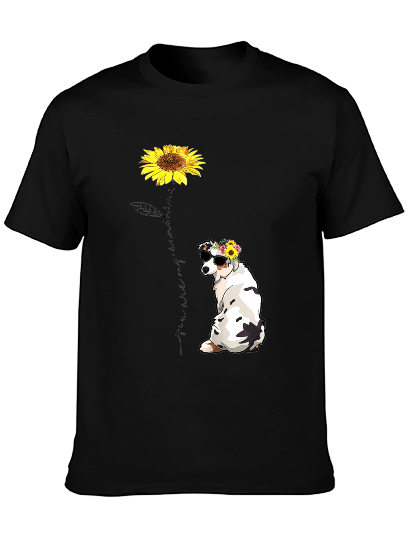 Sunflower Dog Graphic Tee - Sunshine T-Shirt