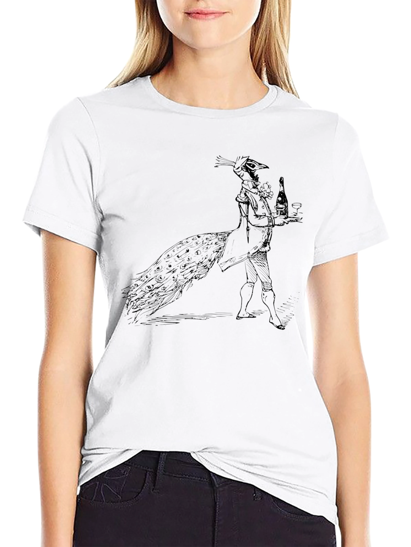 Peacock Butler Black T-Shirt