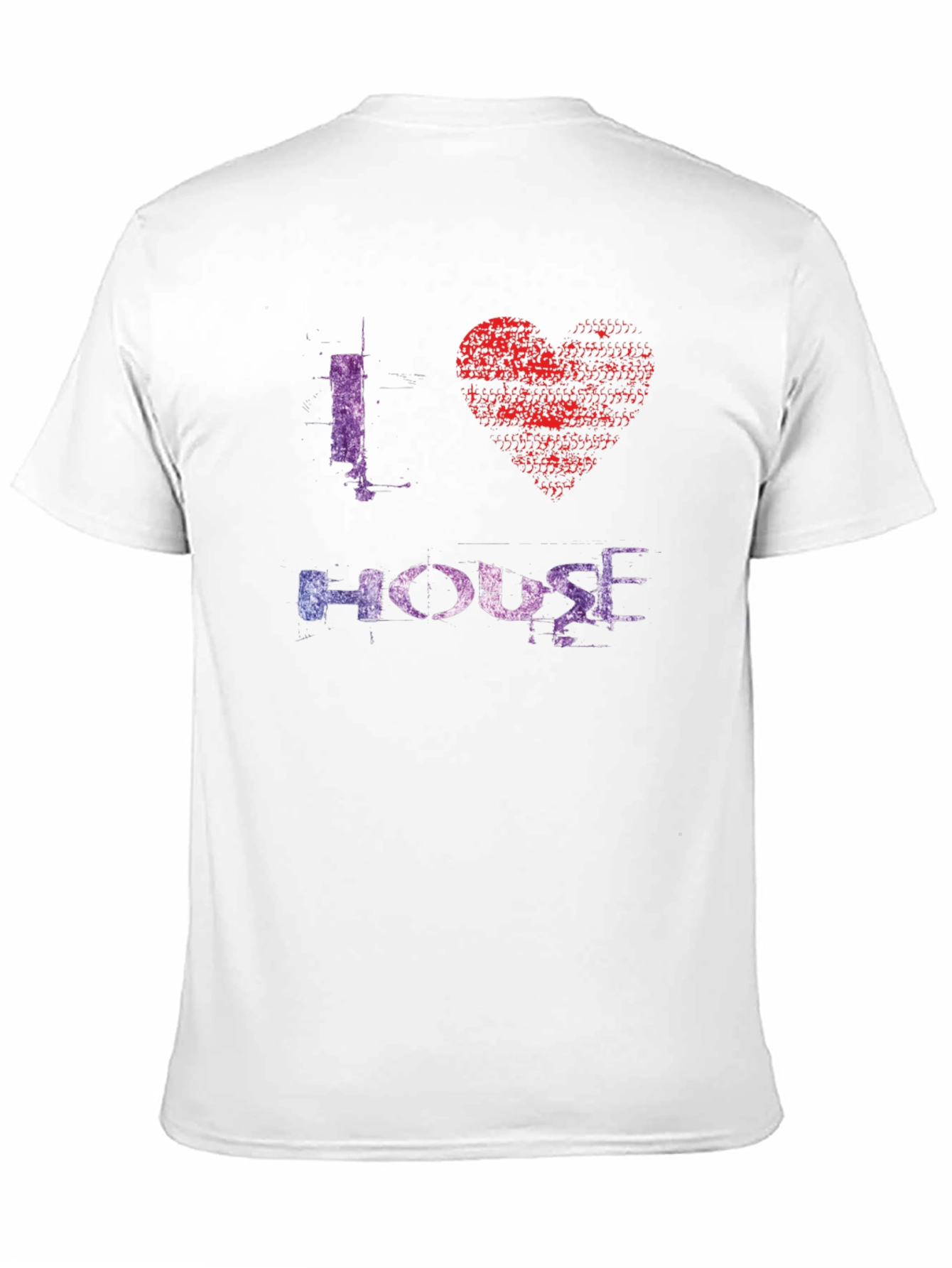 I Love House Music Graphic Tee - Black