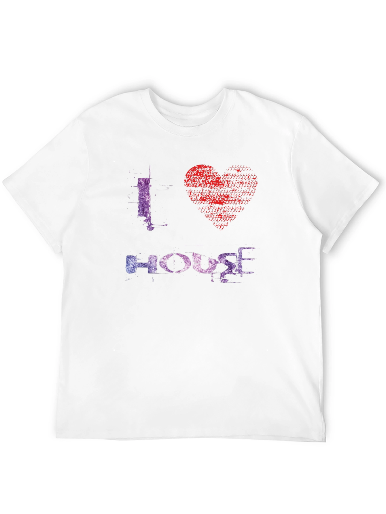 I Love House Music Graphic Tee - Black