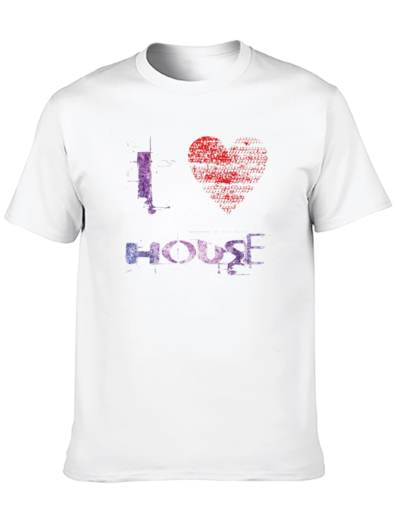 I Love House Music Graphic Tee - Black