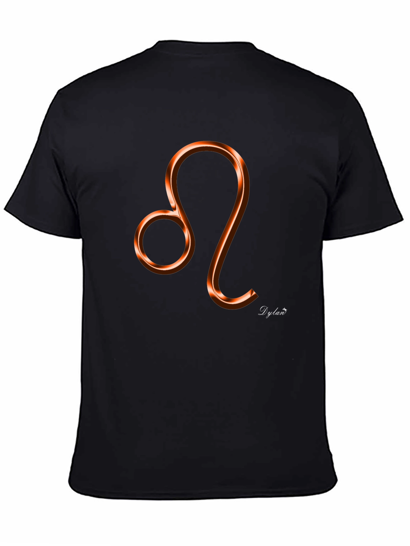 Leo Zodiac Sign Black T-Shirt