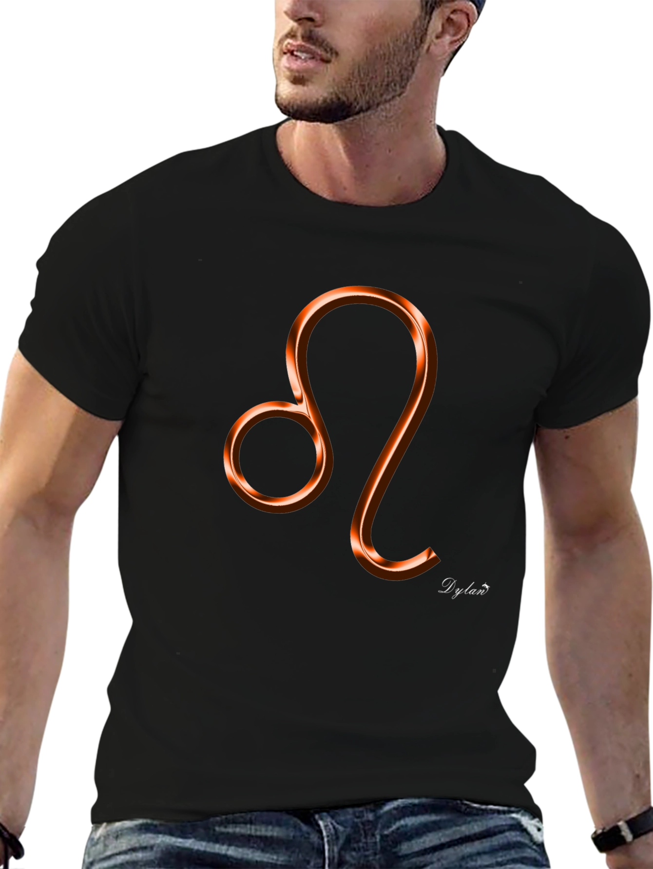 Leo Zodiac Sign Black T-Shirt