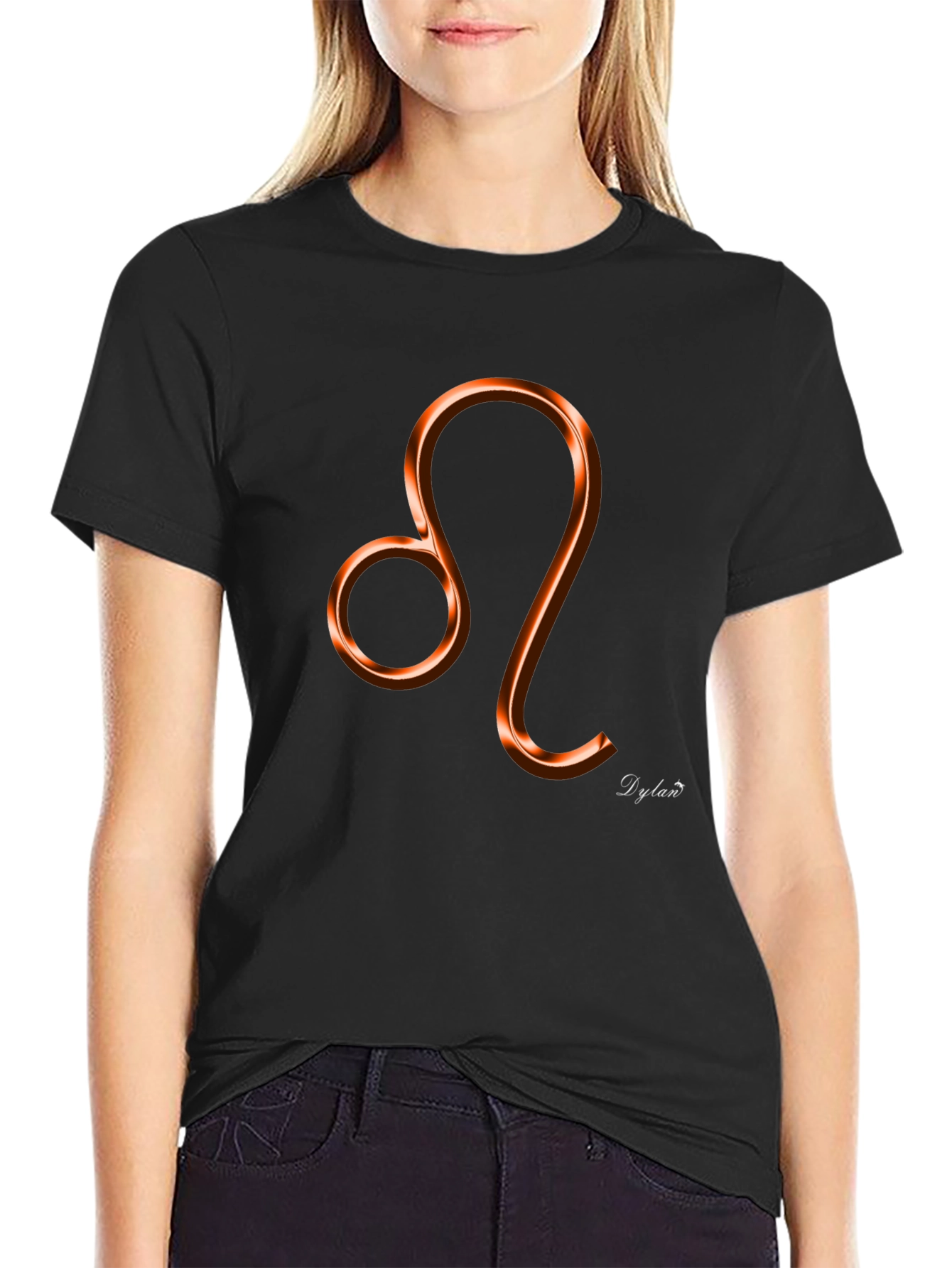 Leo Zodiac Sign Black T-Shirt