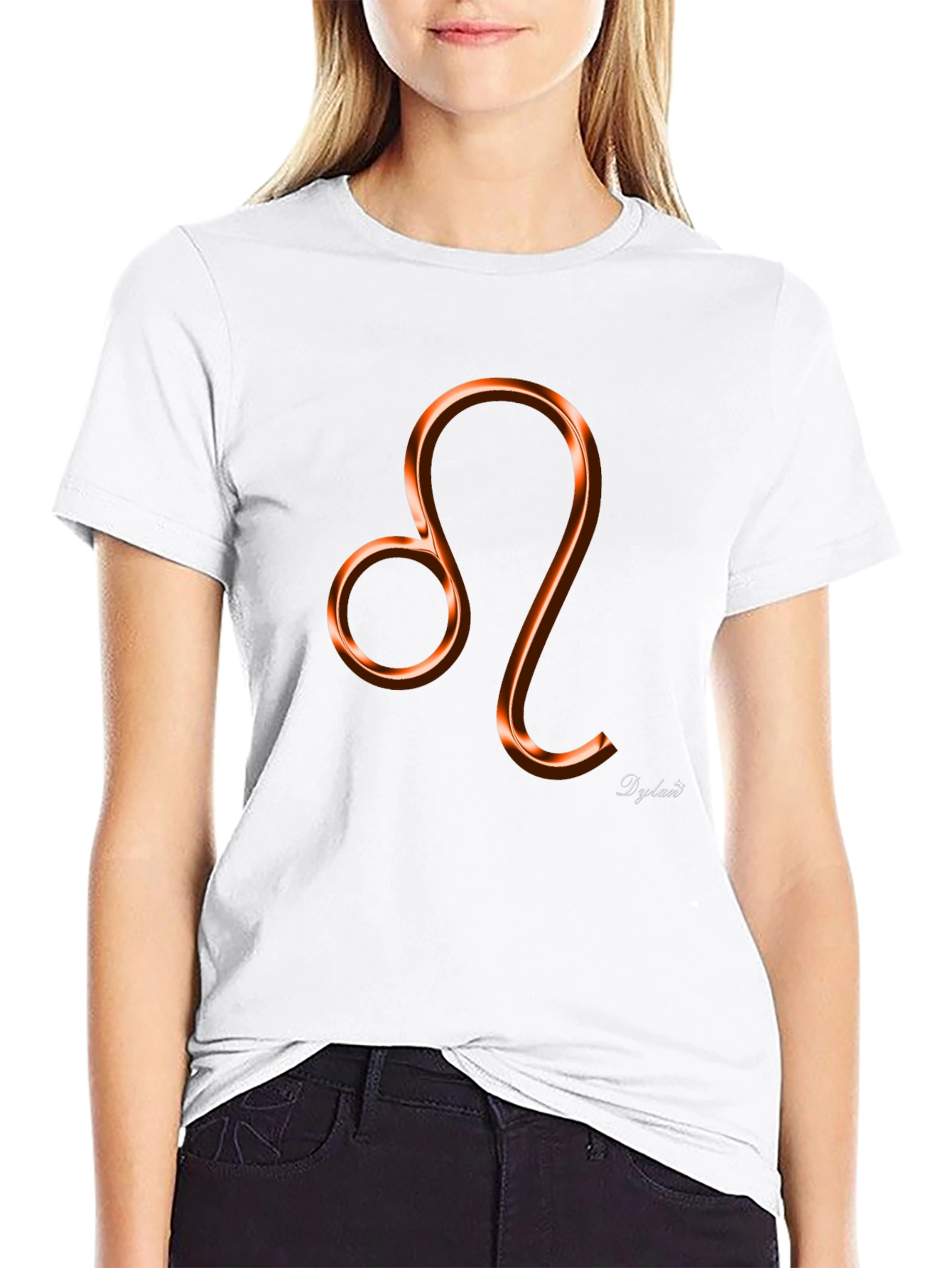Leo Zodiac Sign Black T-Shirt
