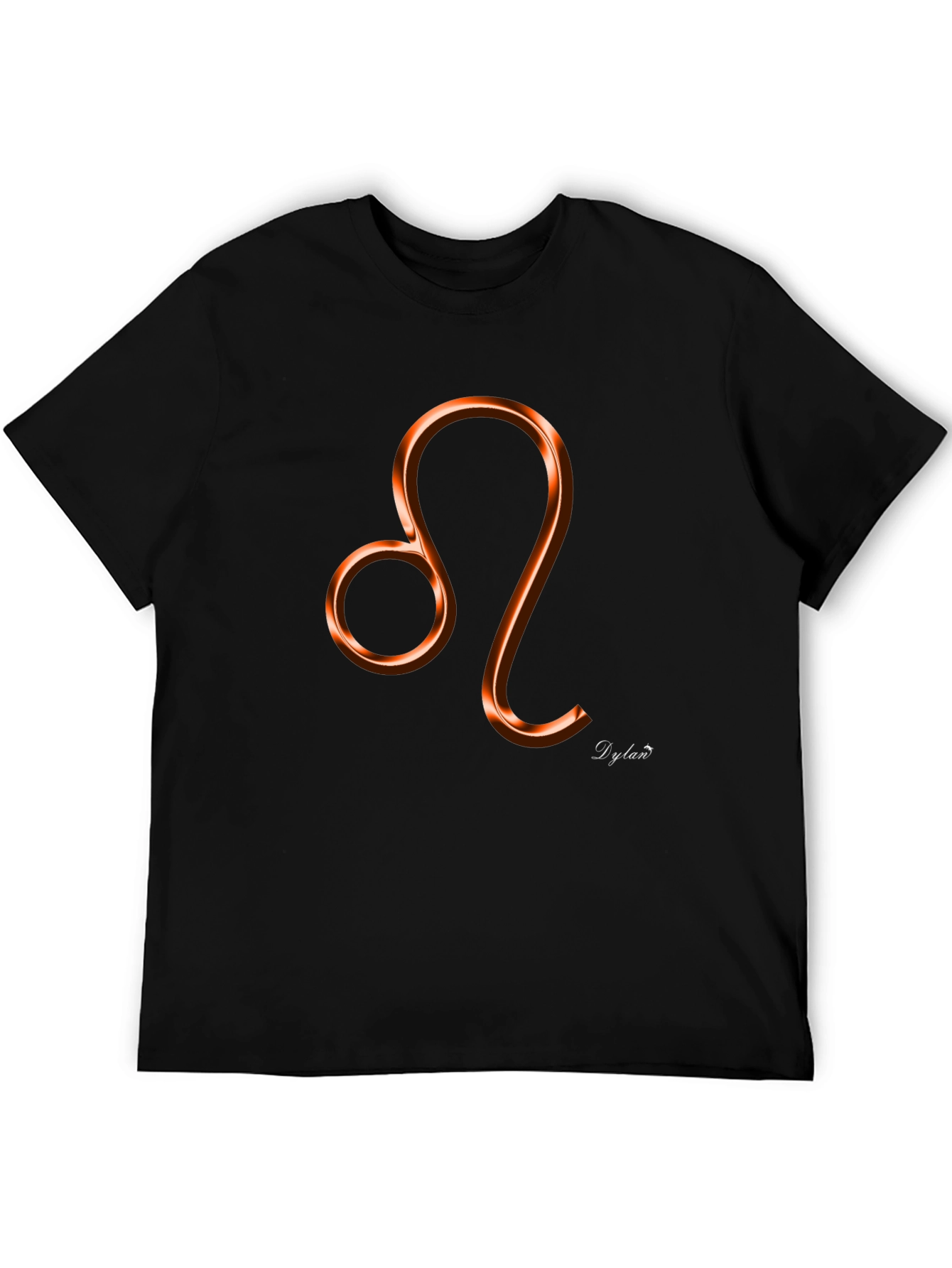 Leo Zodiac Sign Black T-Shirt