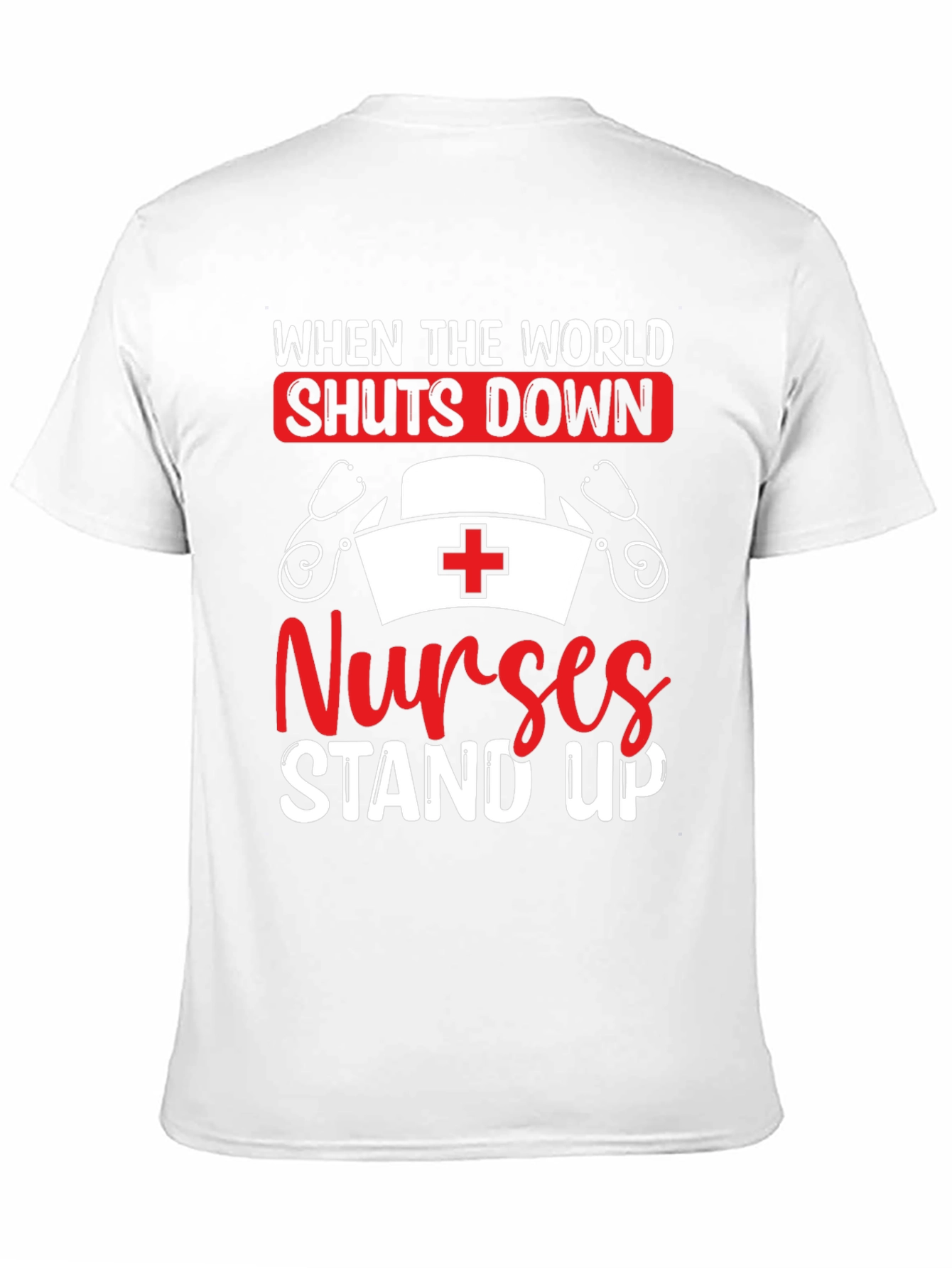 Nurses Stand Up Graphic Tee - Black