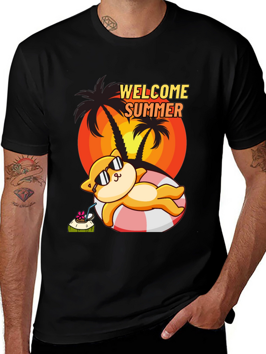 Welcome Summer Cat T-Shirt