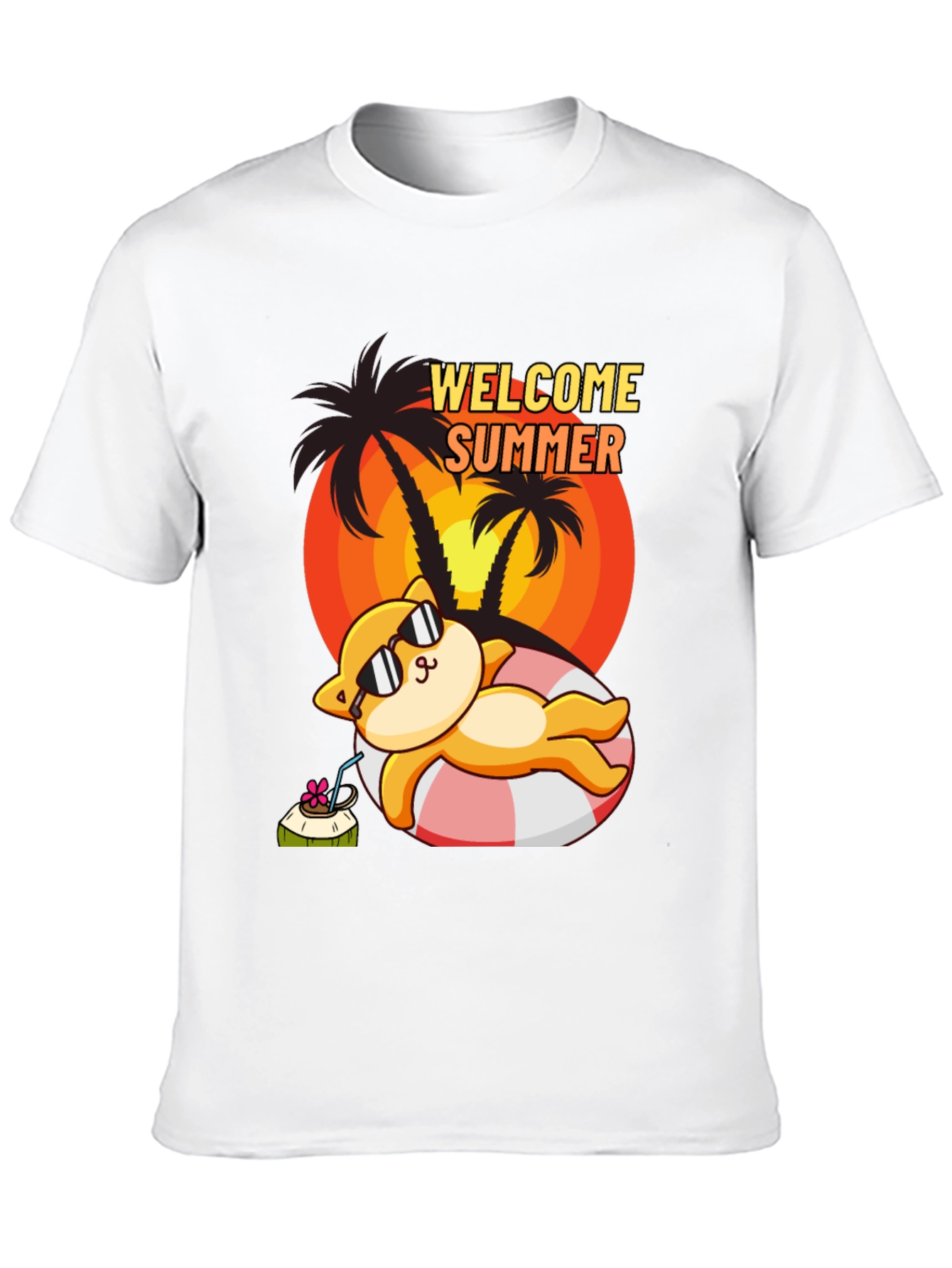 Welcome Summer Cat T-Shirt