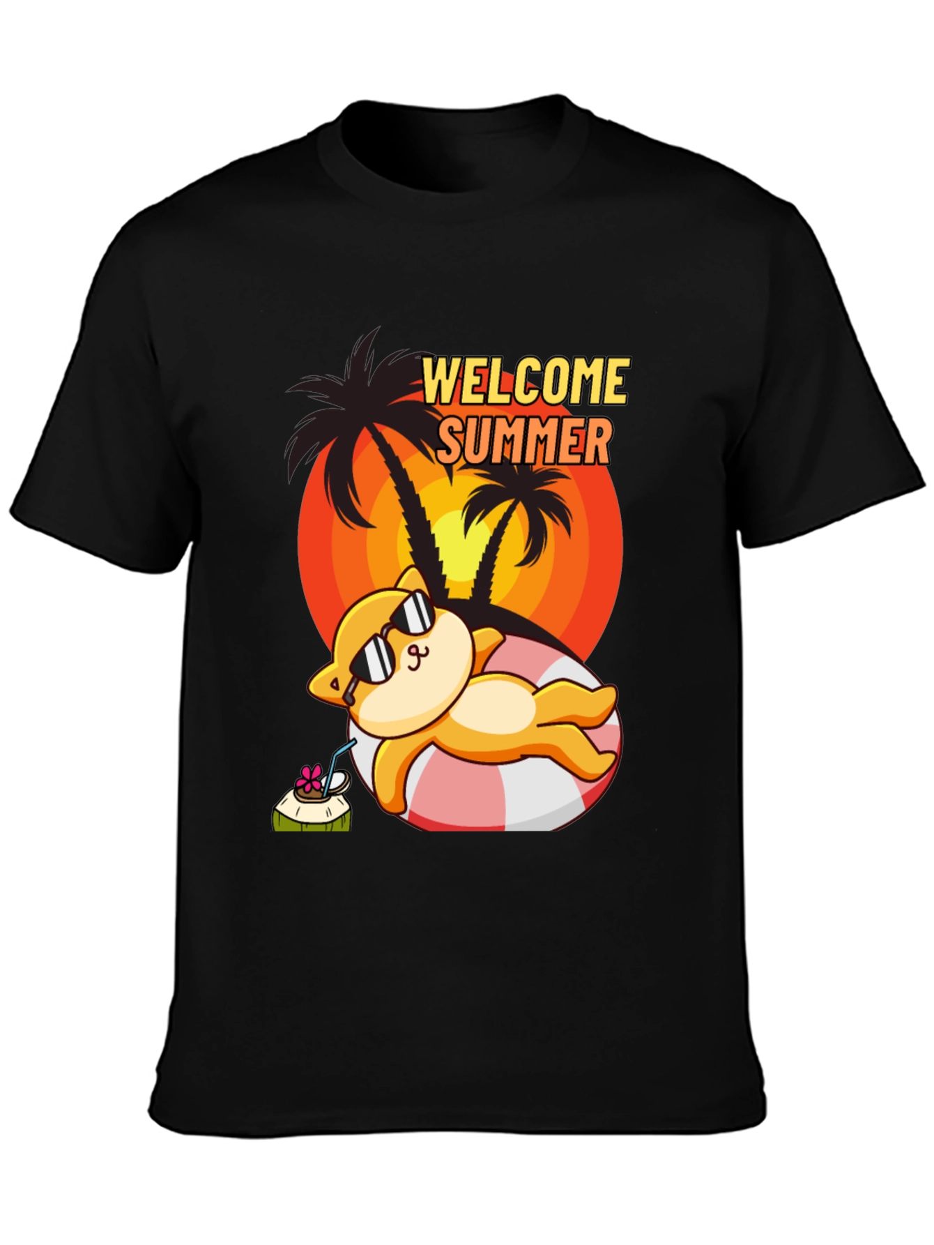 Welcome Summer Cat T-Shirt