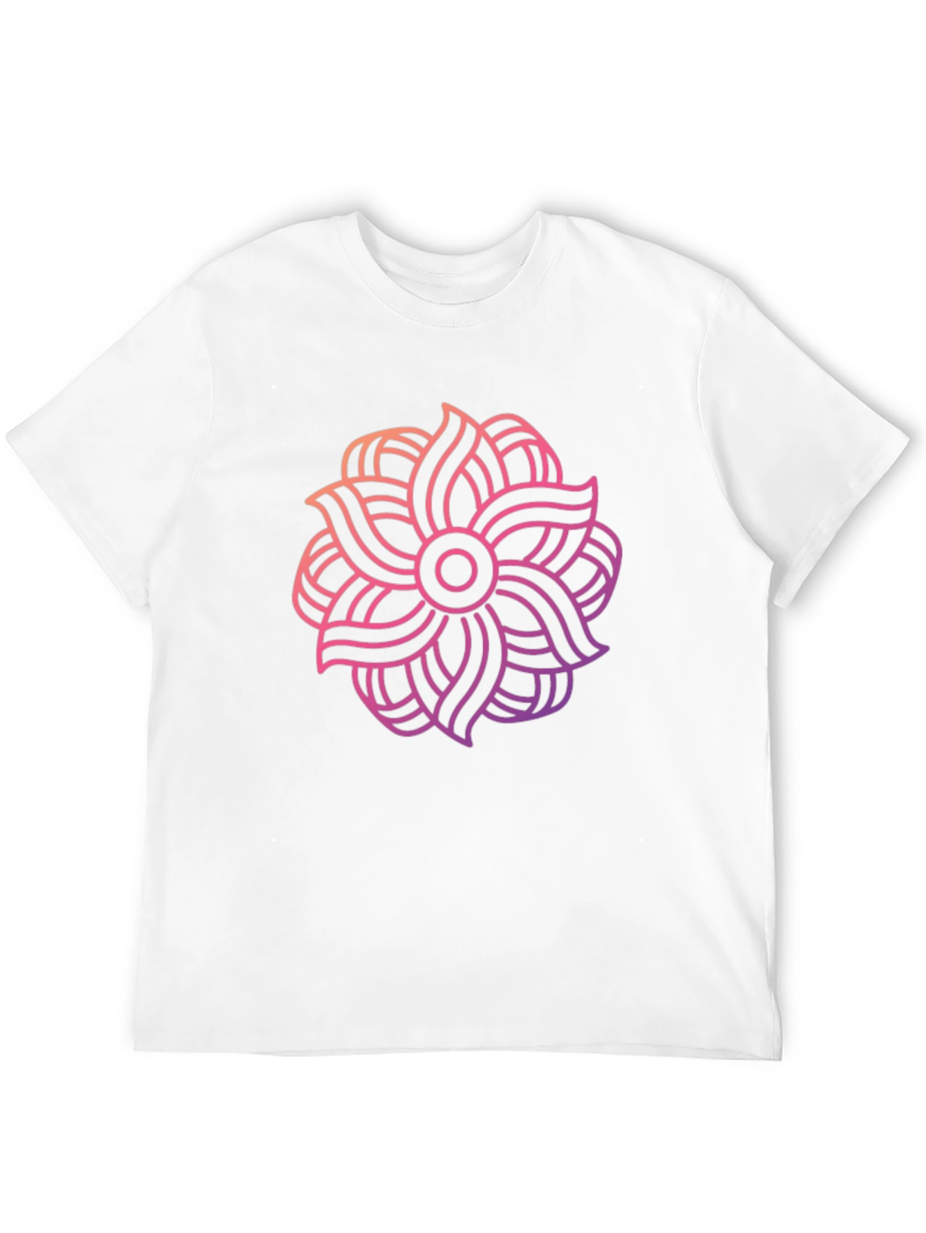 Abstract Floral Graphic Black T-Shirt
