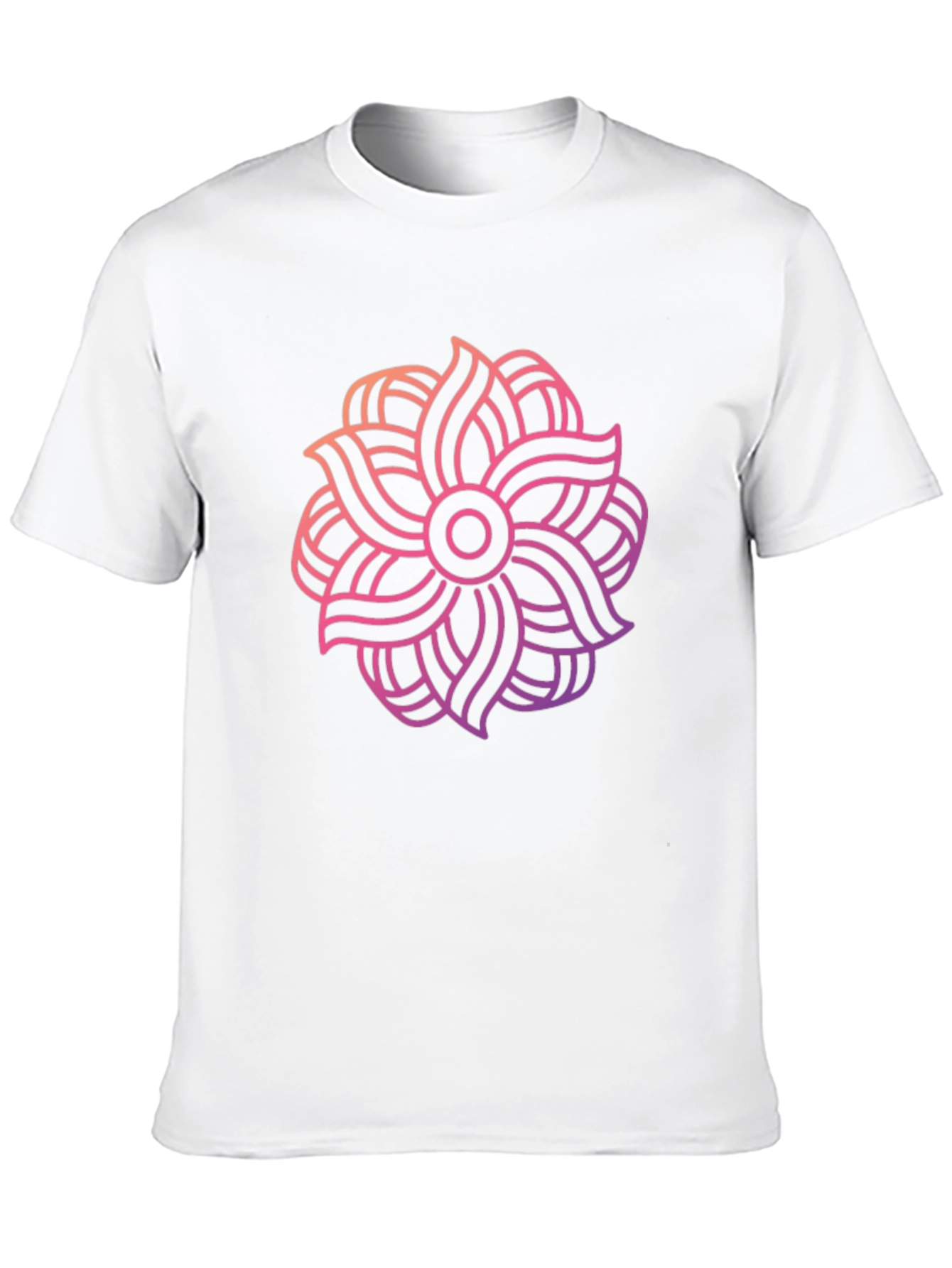 Abstract Floral Graphic Black T-Shirt