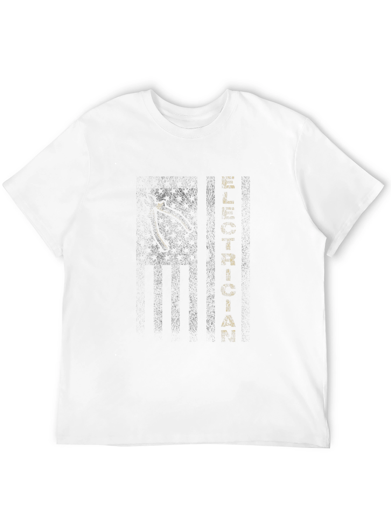 Electrician T-Shirt - American Flag Design