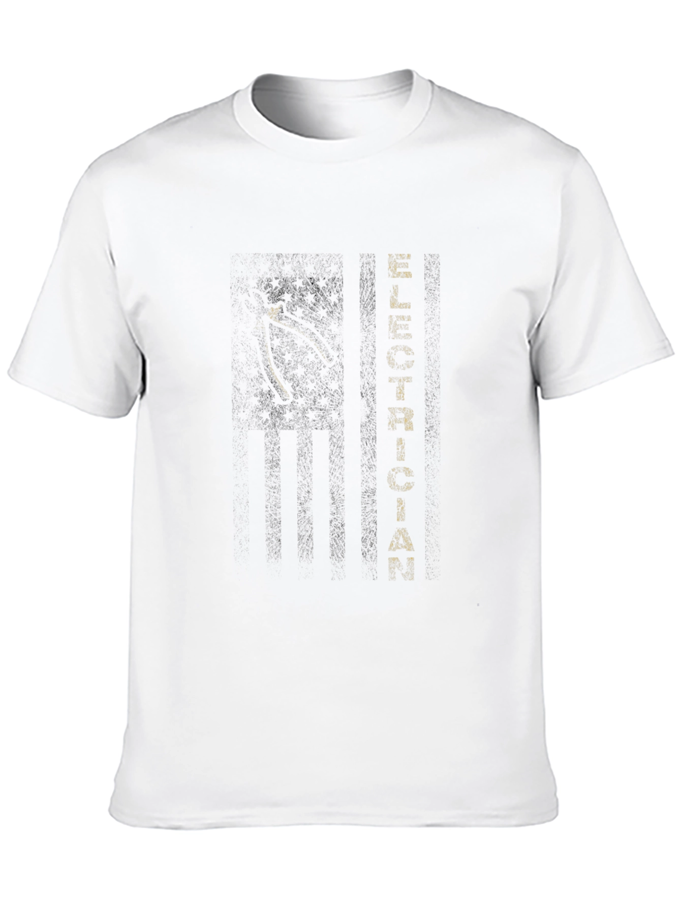 Electrician T-Shirt - American Flag Design
