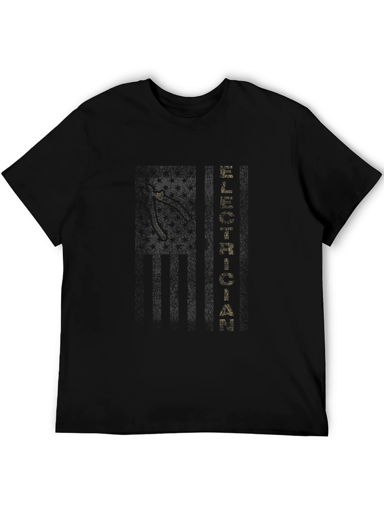 Electrician T-Shirt - American Flag Design