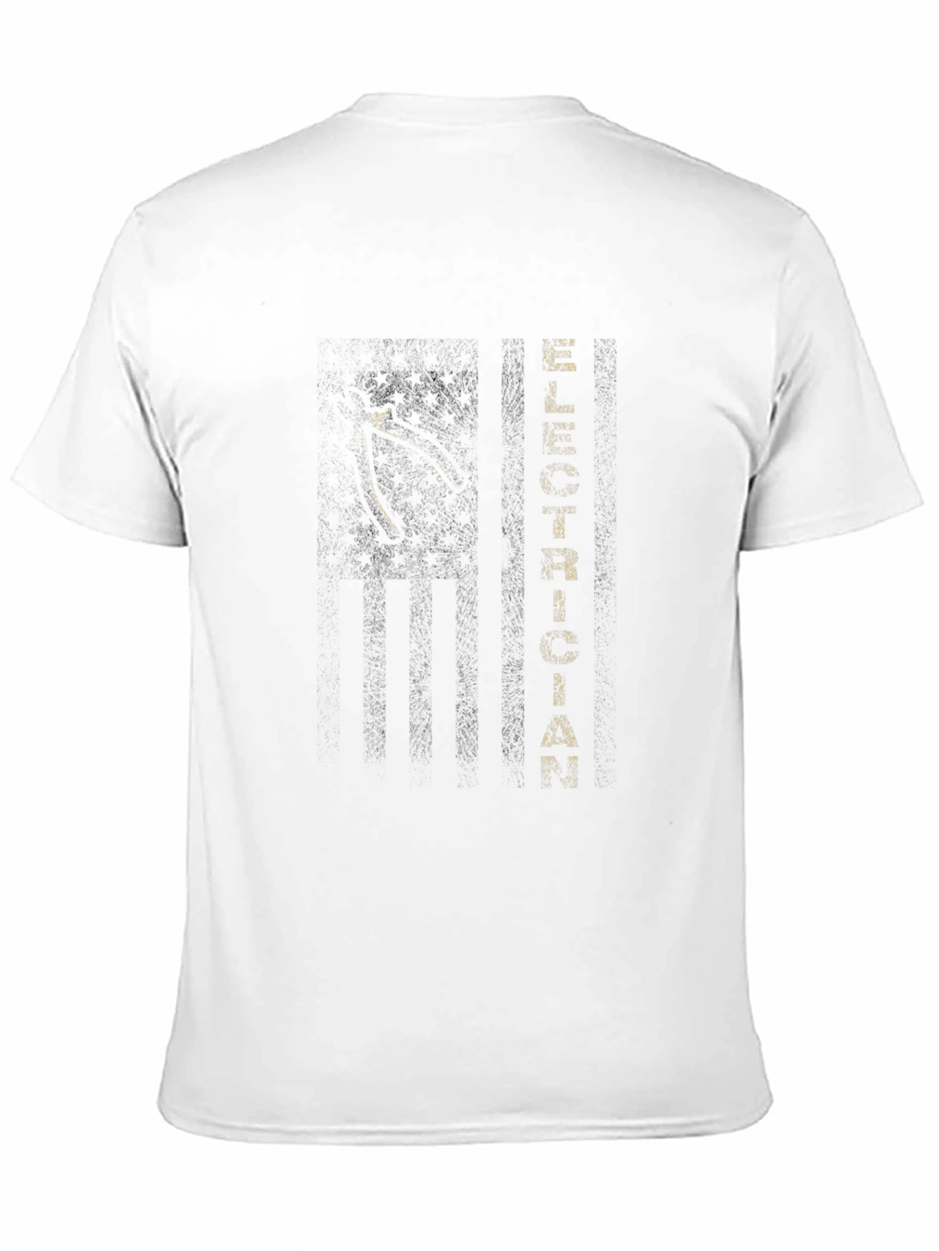 Electrician T-Shirt - American Flag Design
