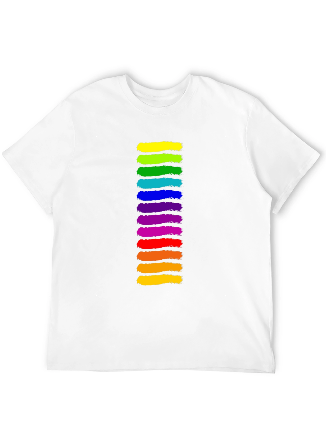 Rainbow Stripe Graphic Black T-Shirt