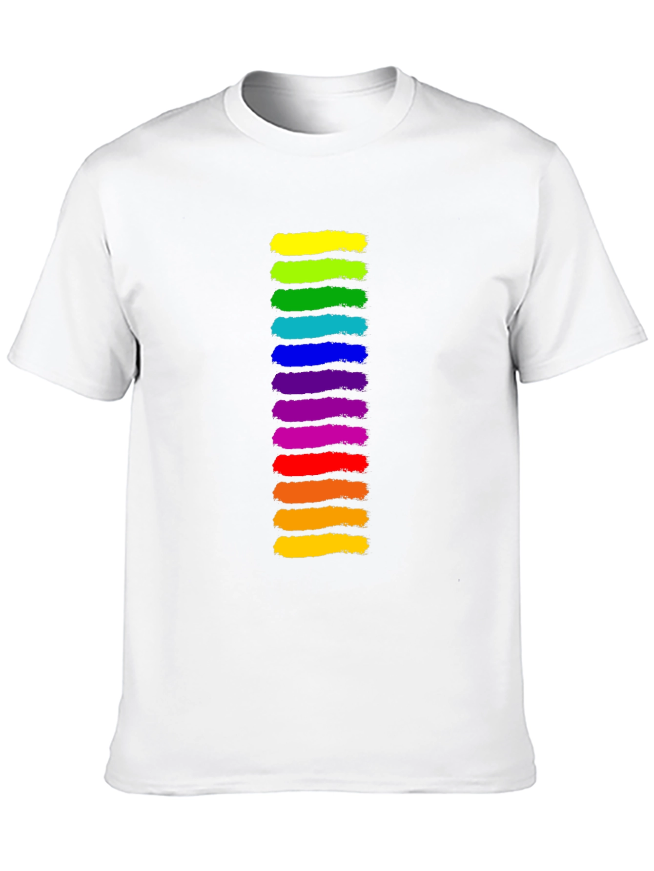 Rainbow Stripe Graphic Black T-Shirt