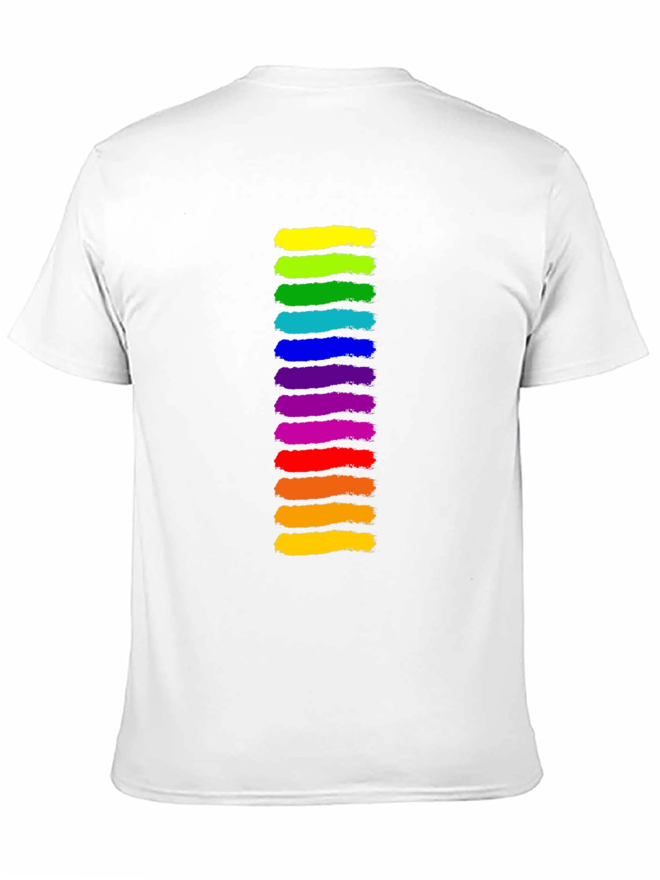 Rainbow Stripe Graphic Black T-Shirt