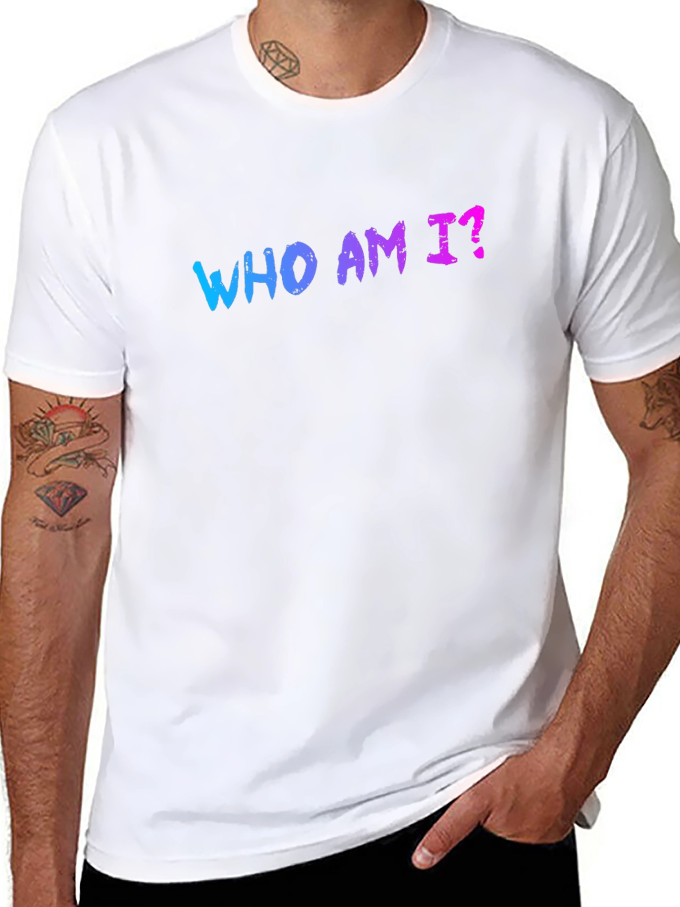 Who Am I? Graphic Print T-Shirt