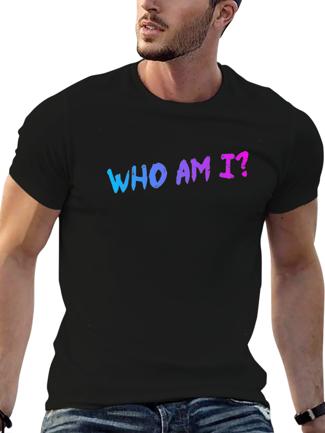 Who Am I? Graphic Print T-Shirt