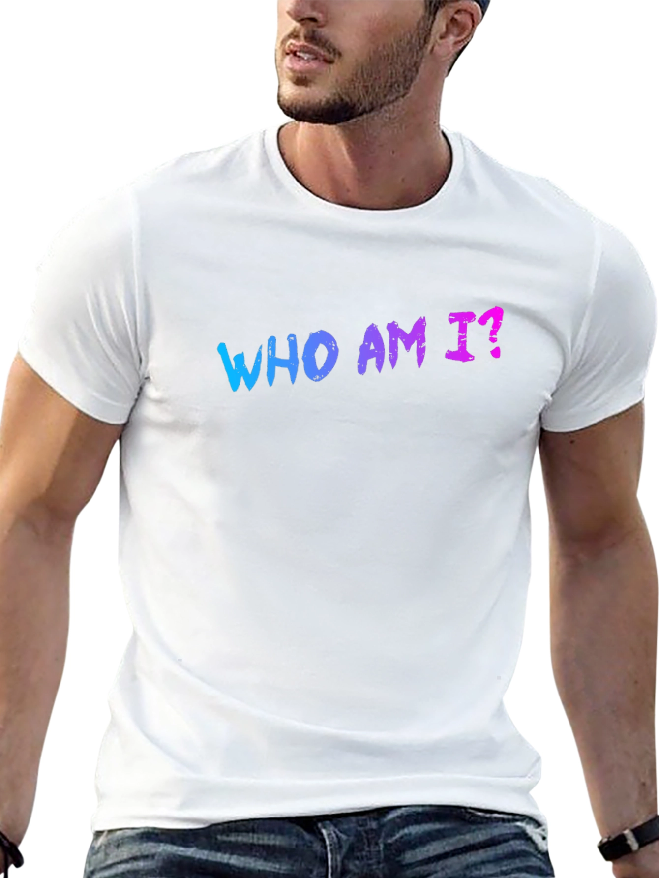 Who Am I? Graphic Print T-Shirt