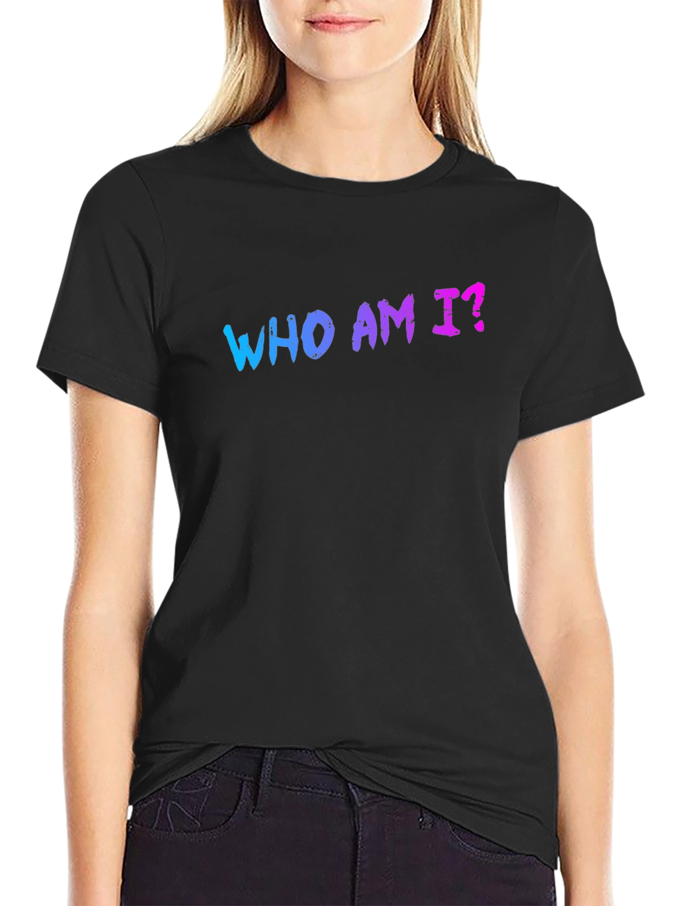 Who Am I? Graphic Print T-Shirt
