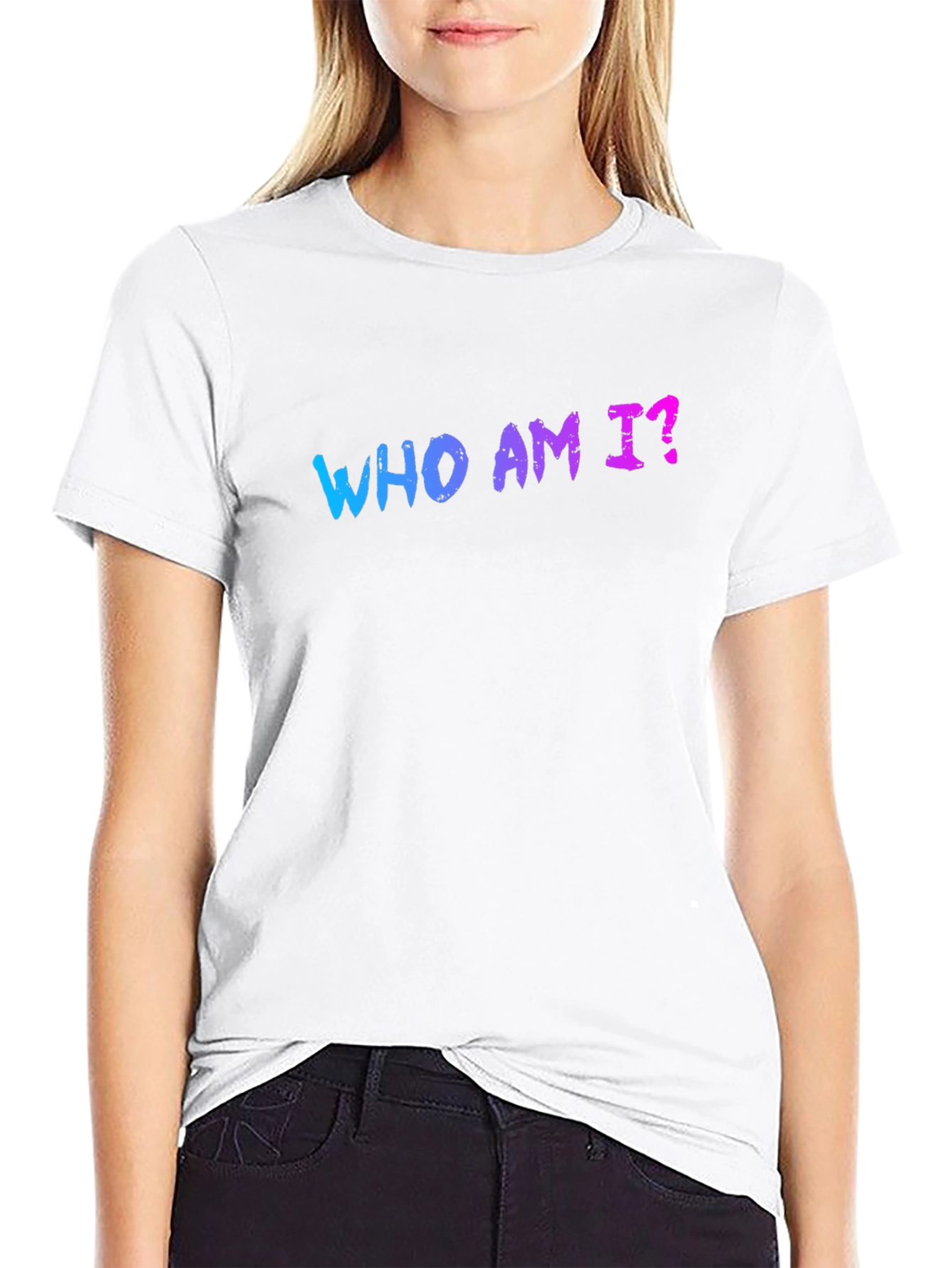 Who Am I? Graphic Print T-Shirt