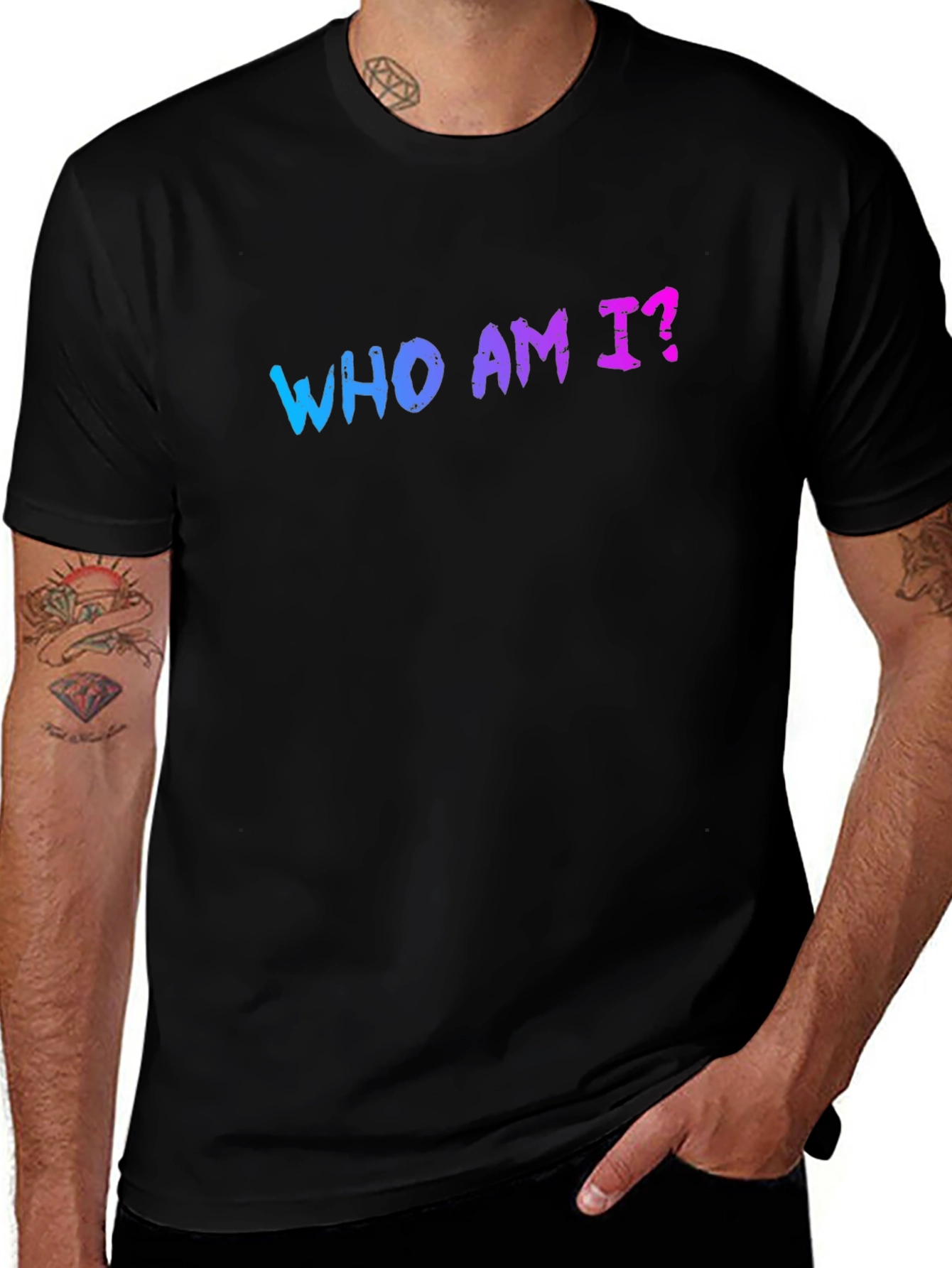 Who Am I? Graphic Print T-Shirt