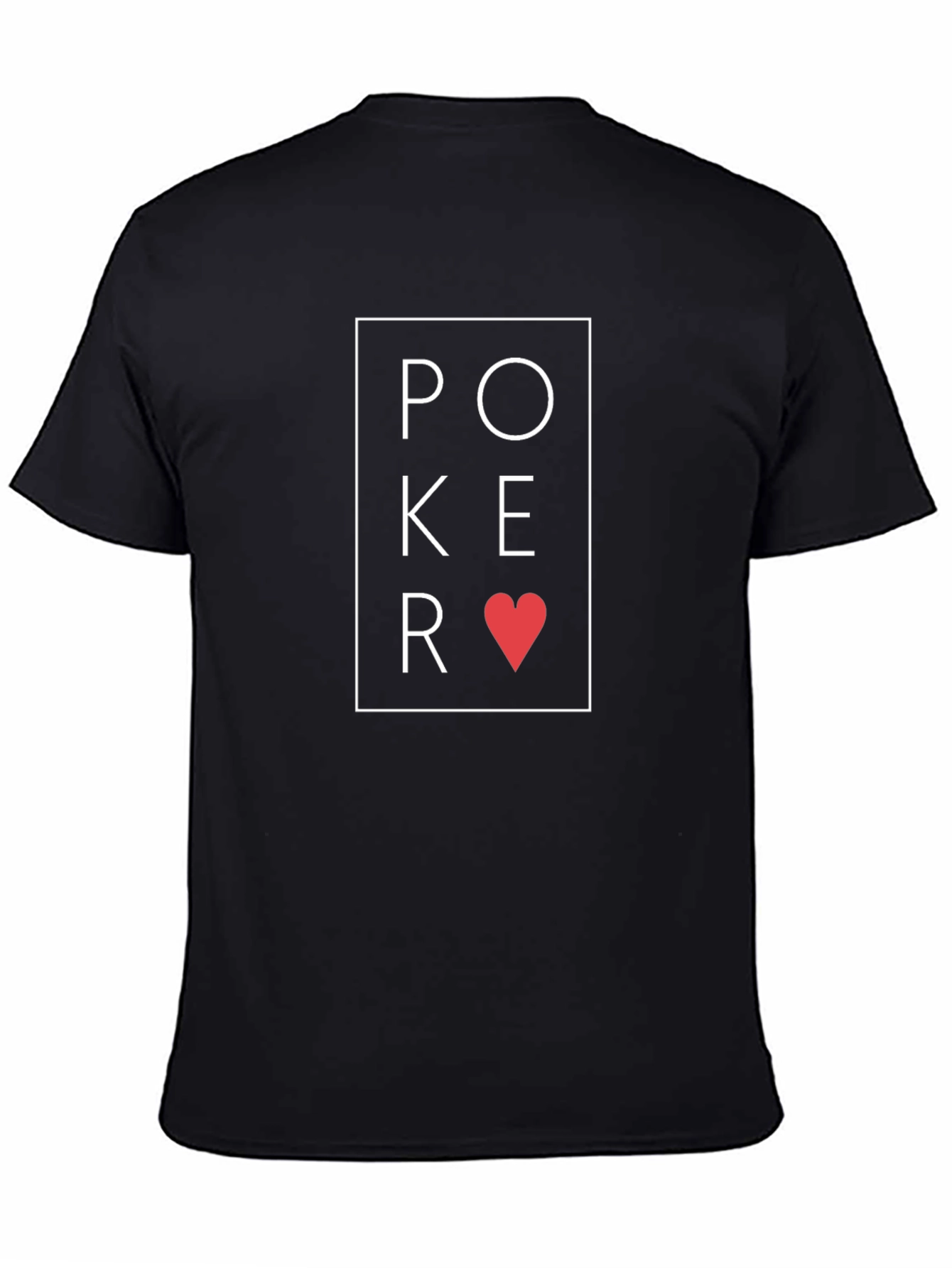 Poker Heart Graphic Tee - Stylish Black T-Shirt