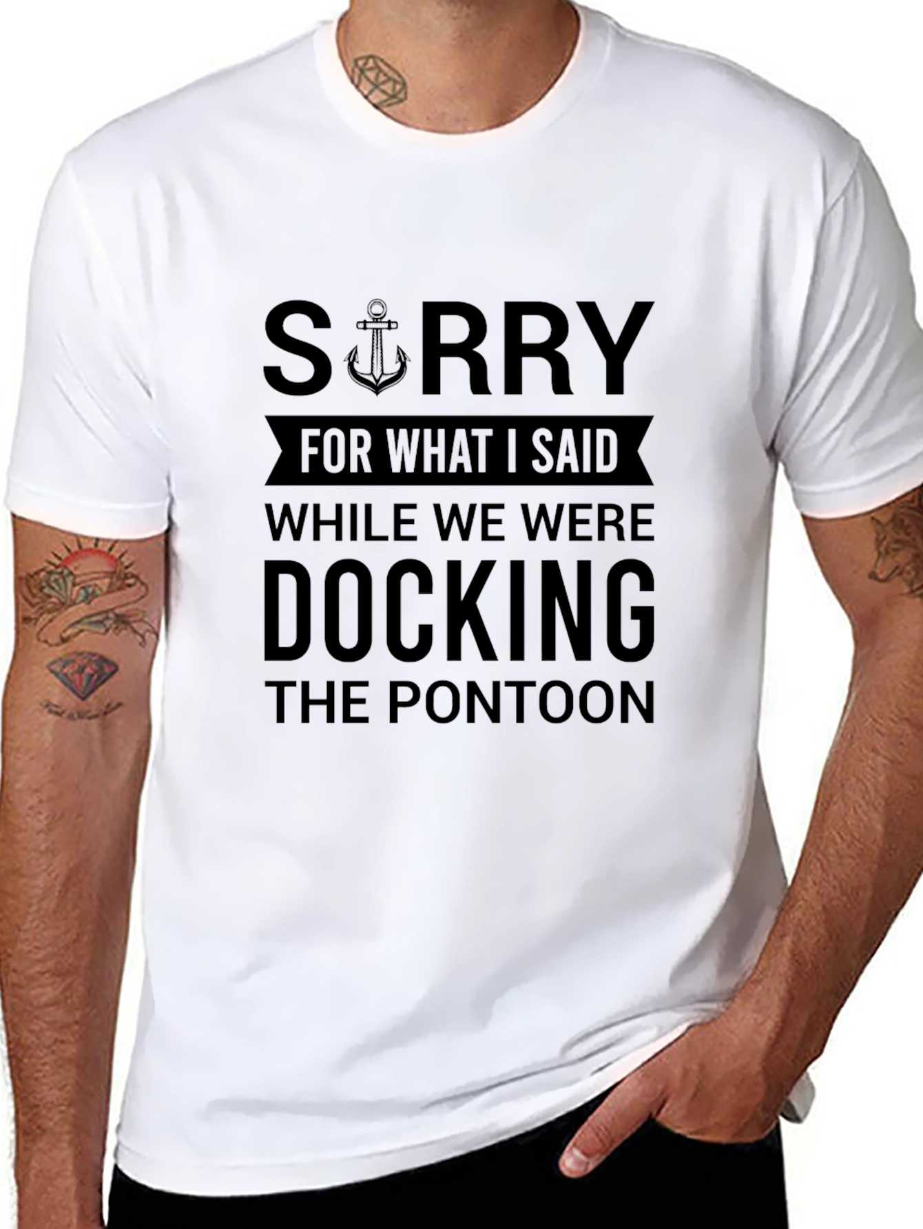 Funny Boating T-Shirt - Docking the Pontoon