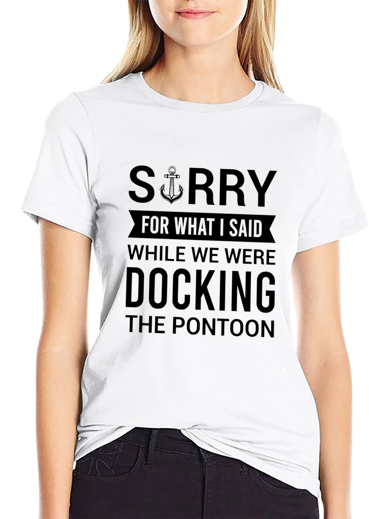 Funny Boating T-Shirt - Docking the Pontoon