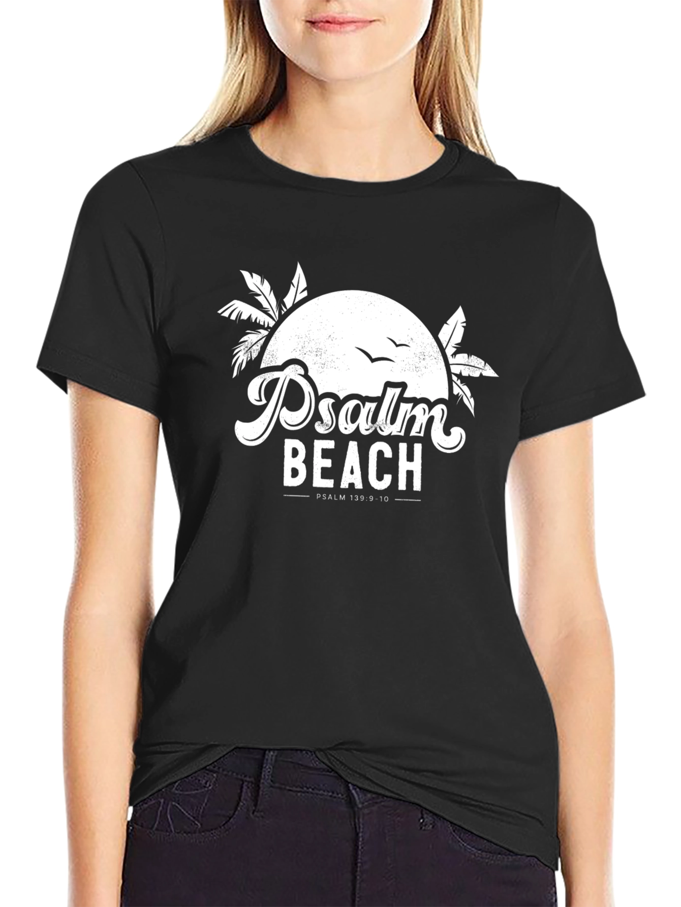 Psalm Beach Black T-Shirt - Christian Inspired Design