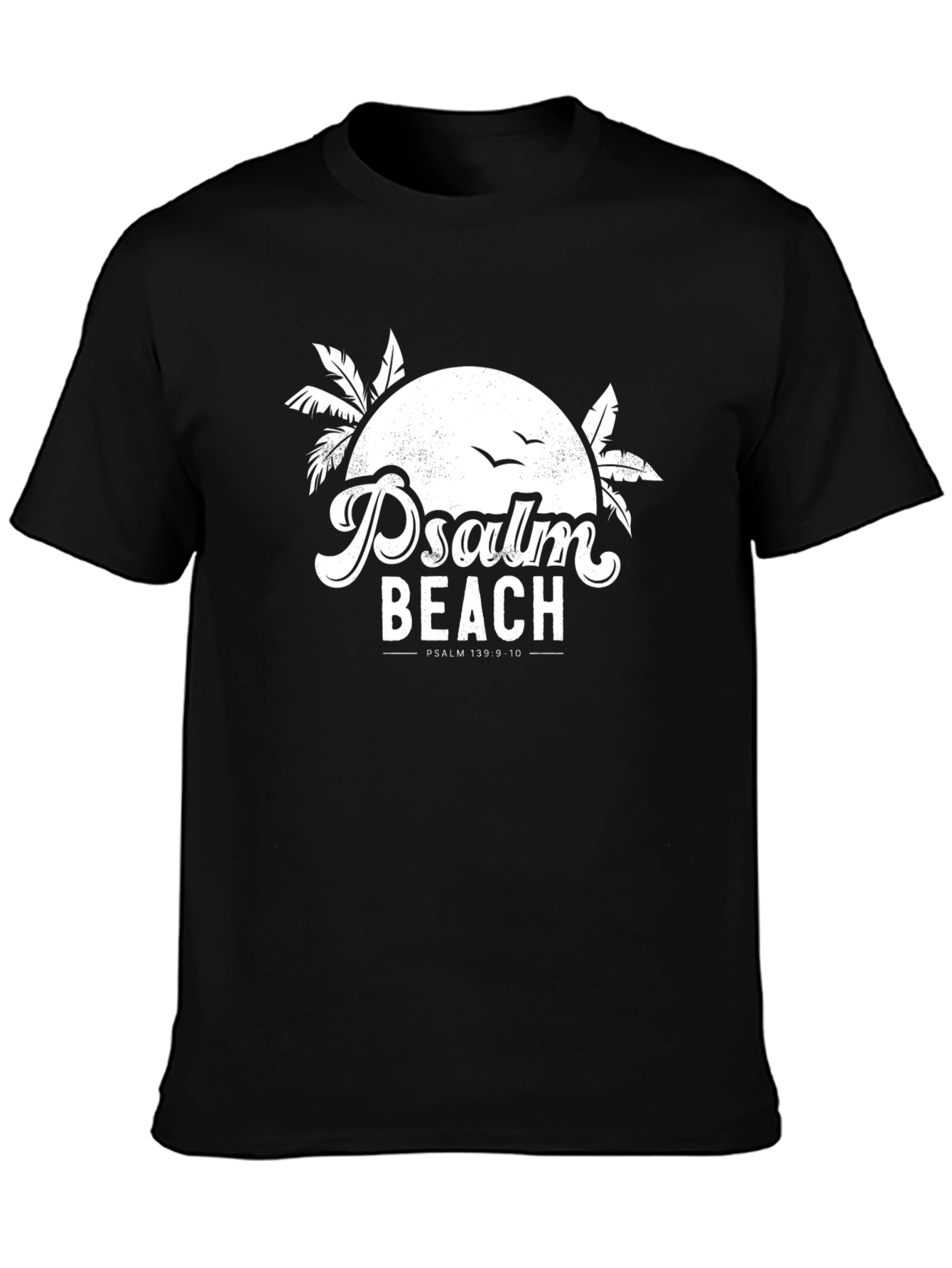 Psalm Beach Black T-Shirt - Christian Inspired Design