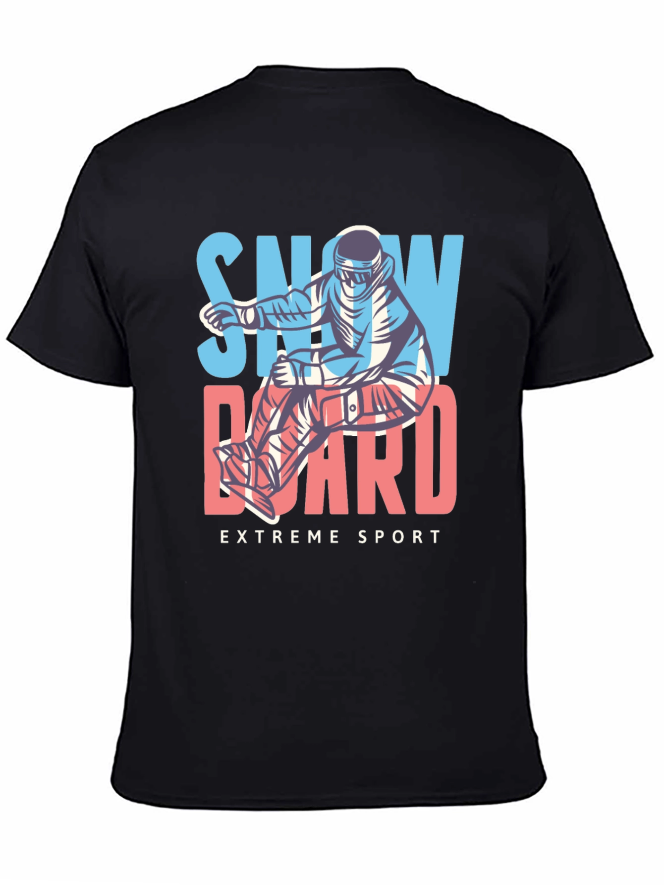 Snowboard Extreme Sport Black T-Shirt