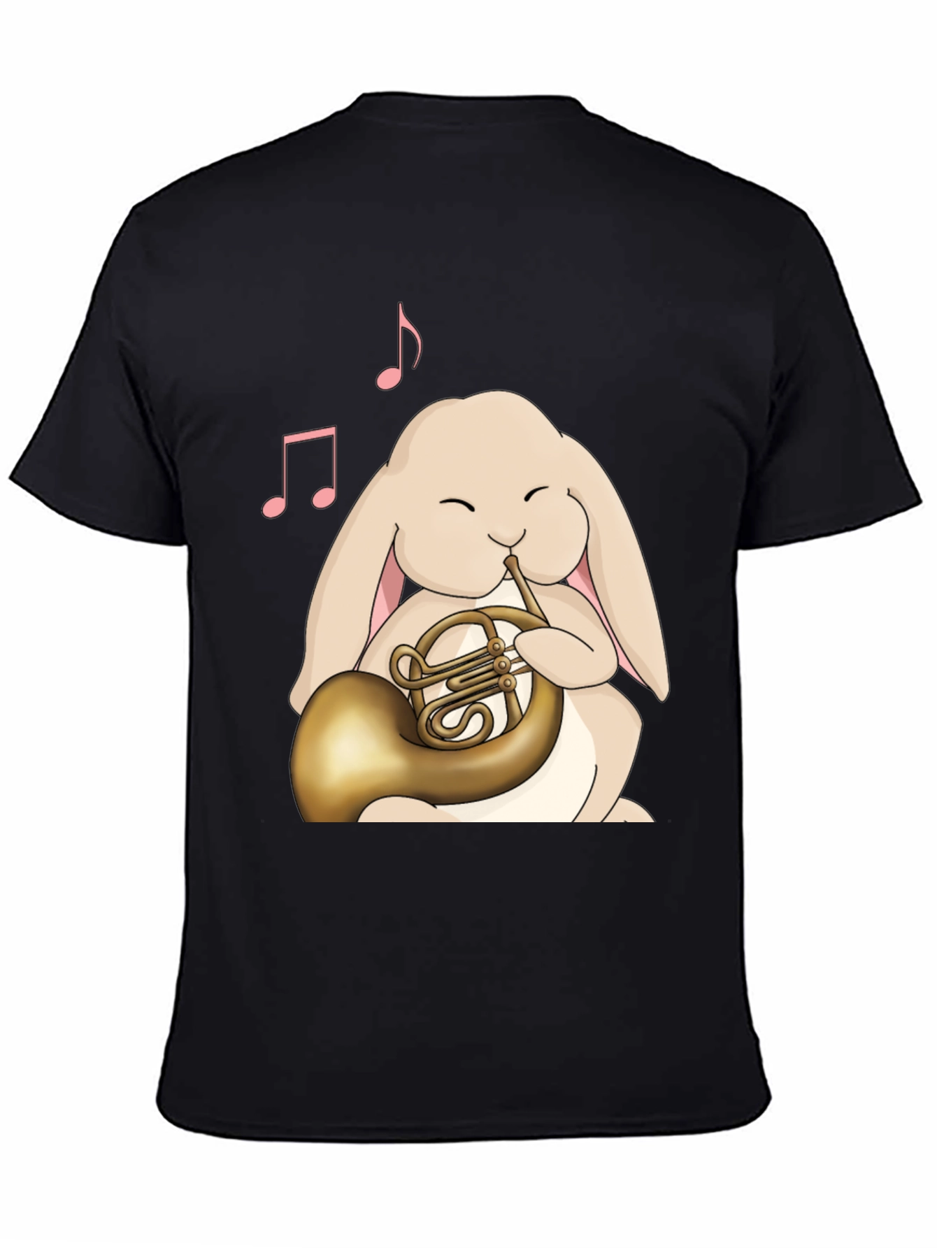 Bunny French Horn T-Shirt - Musical Rabbit Tee