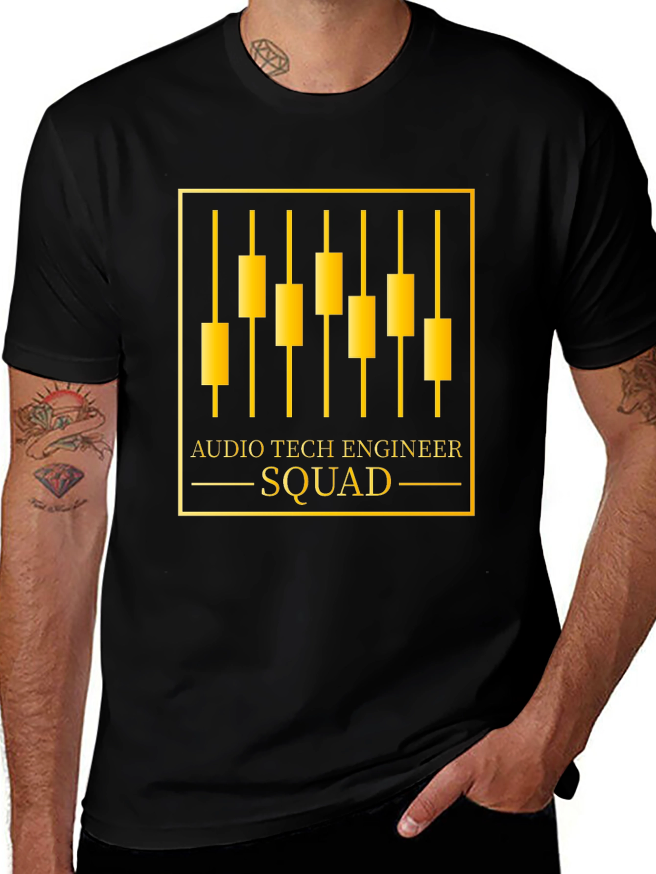 Audio Tech Engineer Squad Graphic Tee