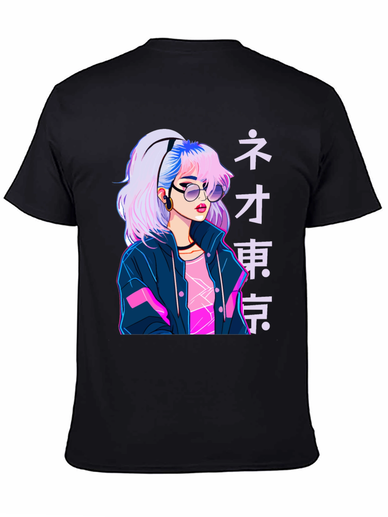 Neo Tokyo Girl Graphic Tee - Anime Style