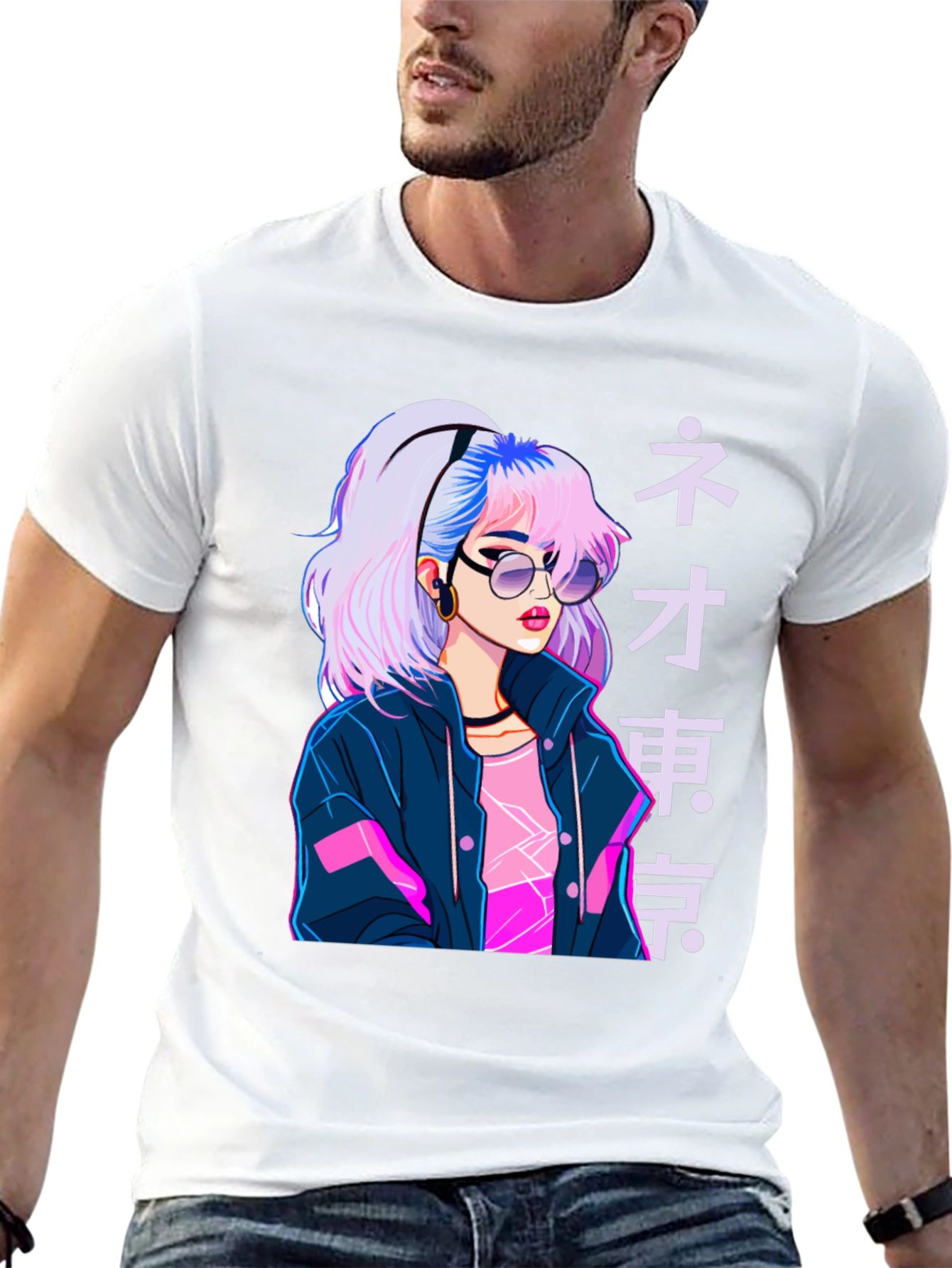 Neo Tokyo Girl Graphic Tee - Anime Style