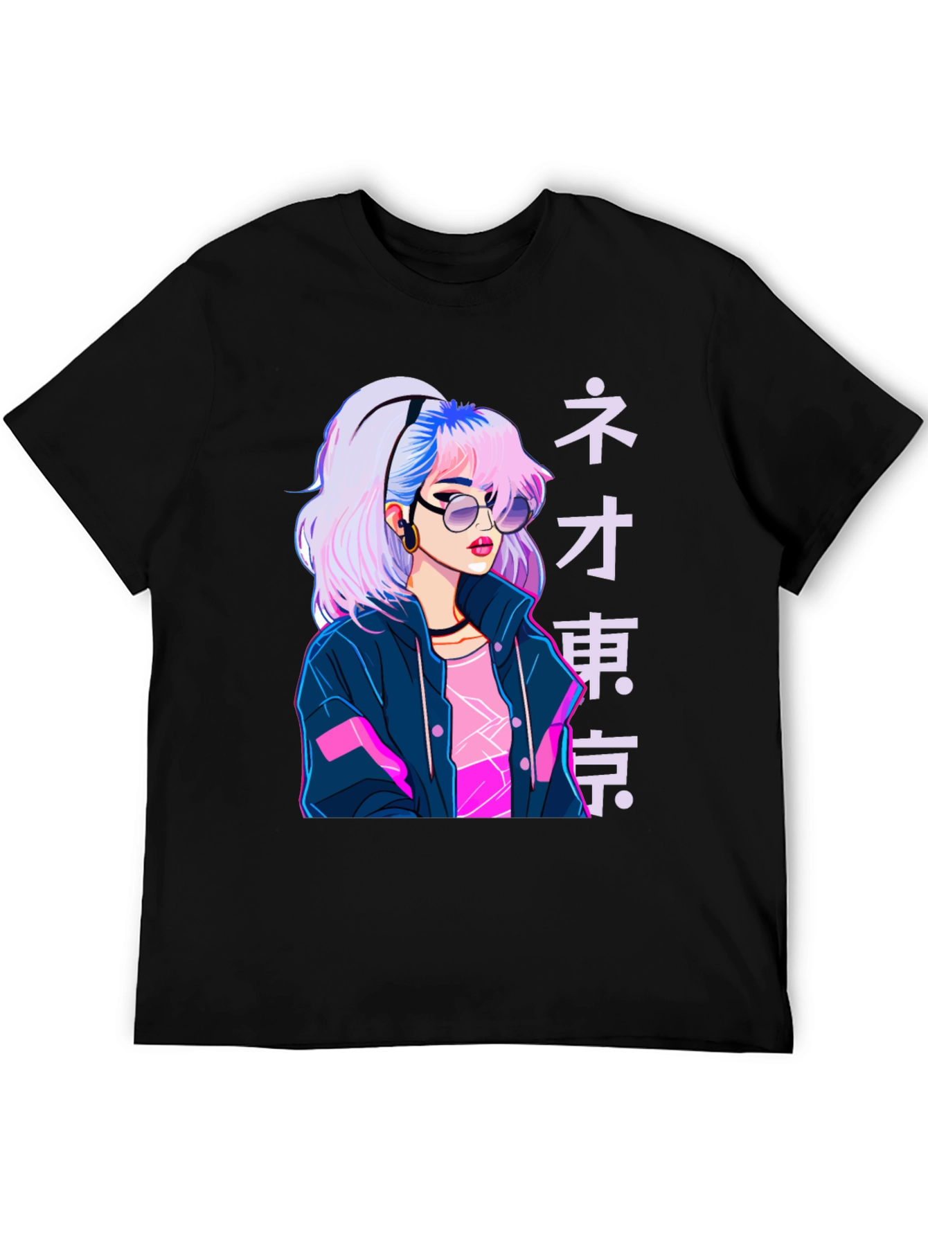 Neo Tokyo Girl Graphic Tee - Anime Style