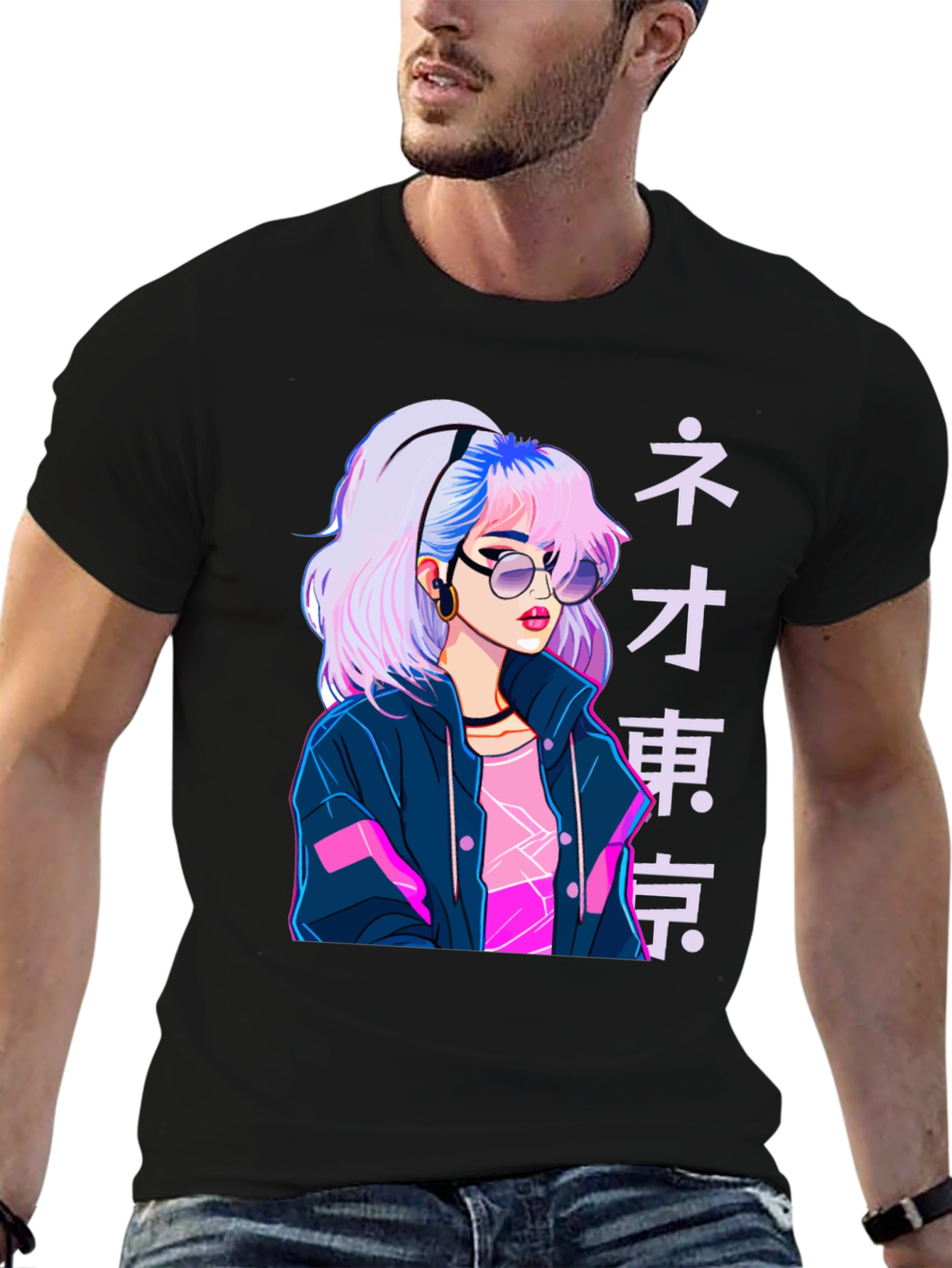 Neo Tokyo Girl Graphic Tee - Anime Style