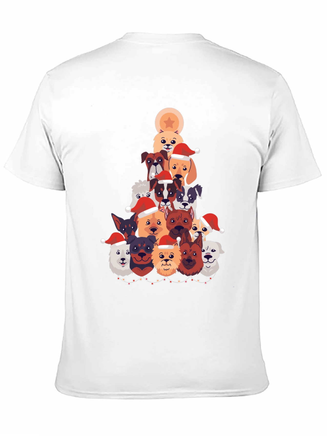 Festive Dog Christmas Tree Graphic Tee
