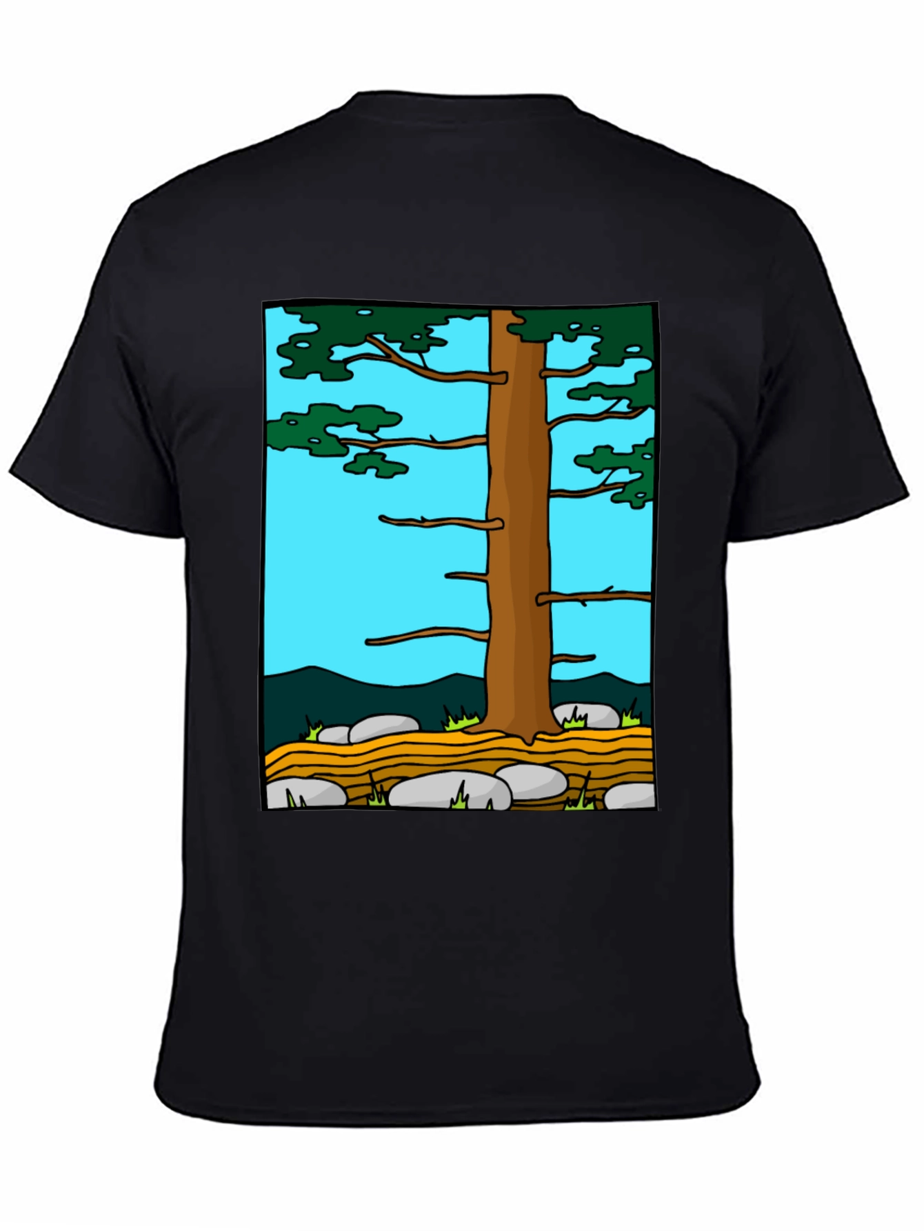 Nature Tree Graphic Tee - Black