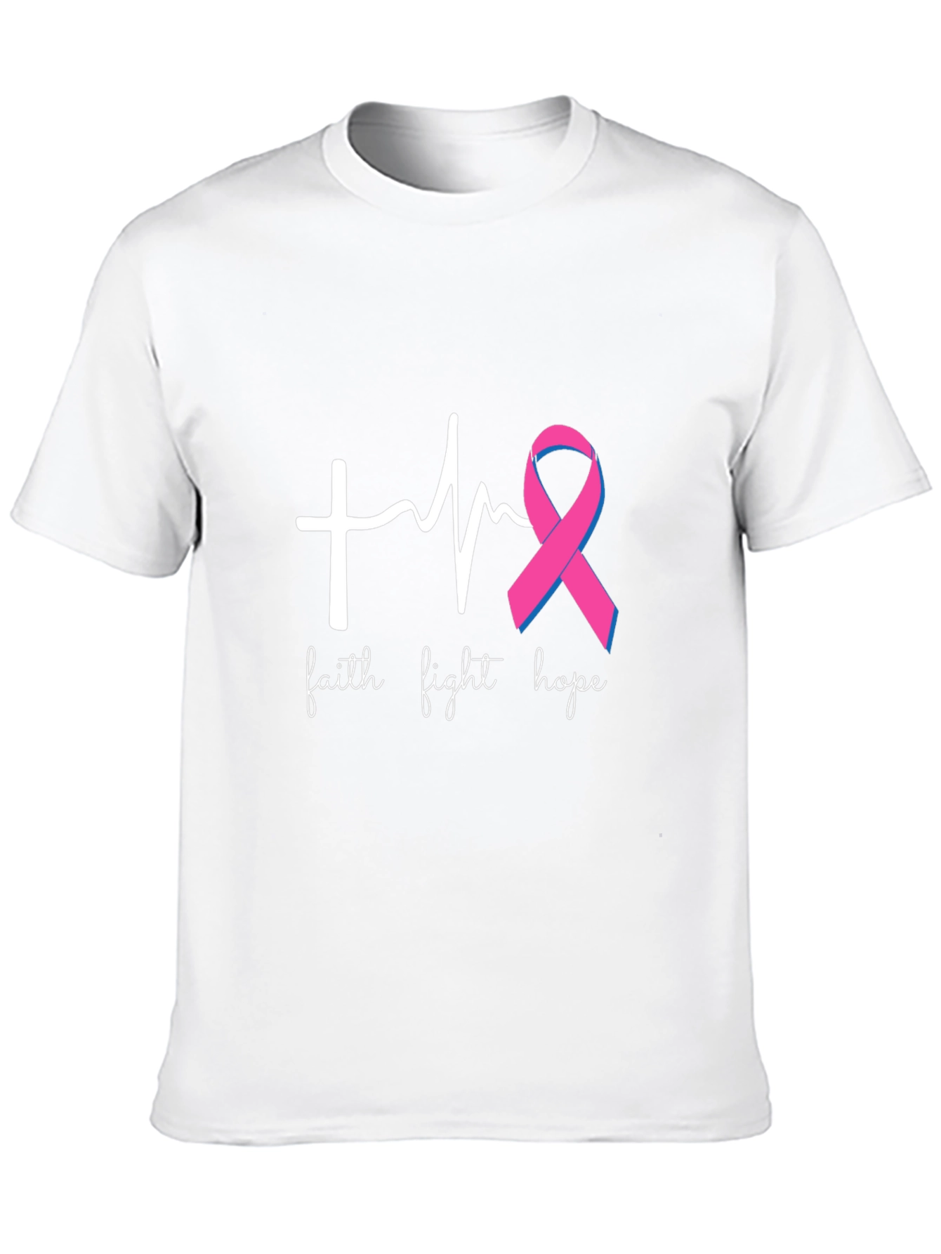 Faith Fight Hope T-Shirt - Breast Cancer Awareness Tee