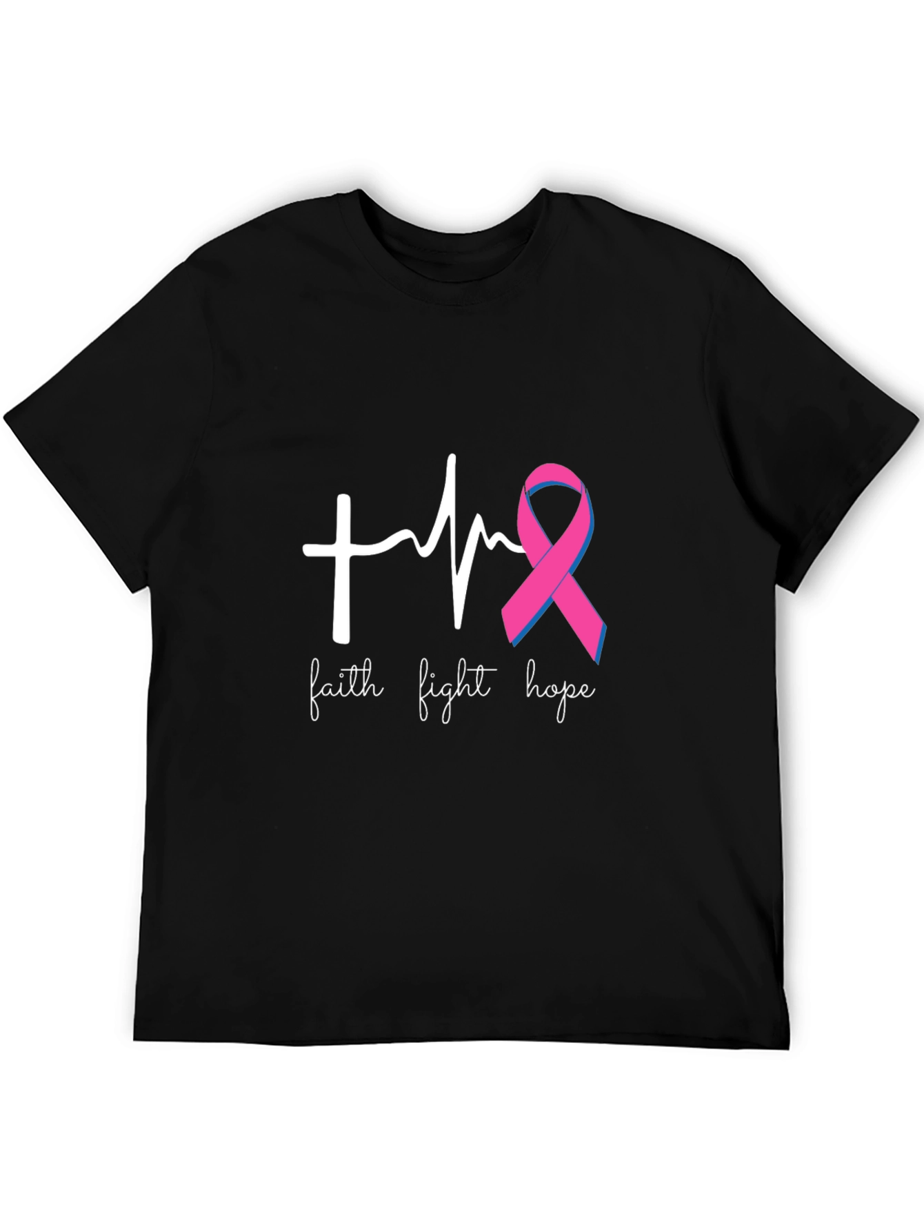 Faith Fight Hope T-Shirt - Breast Cancer Awareness Tee