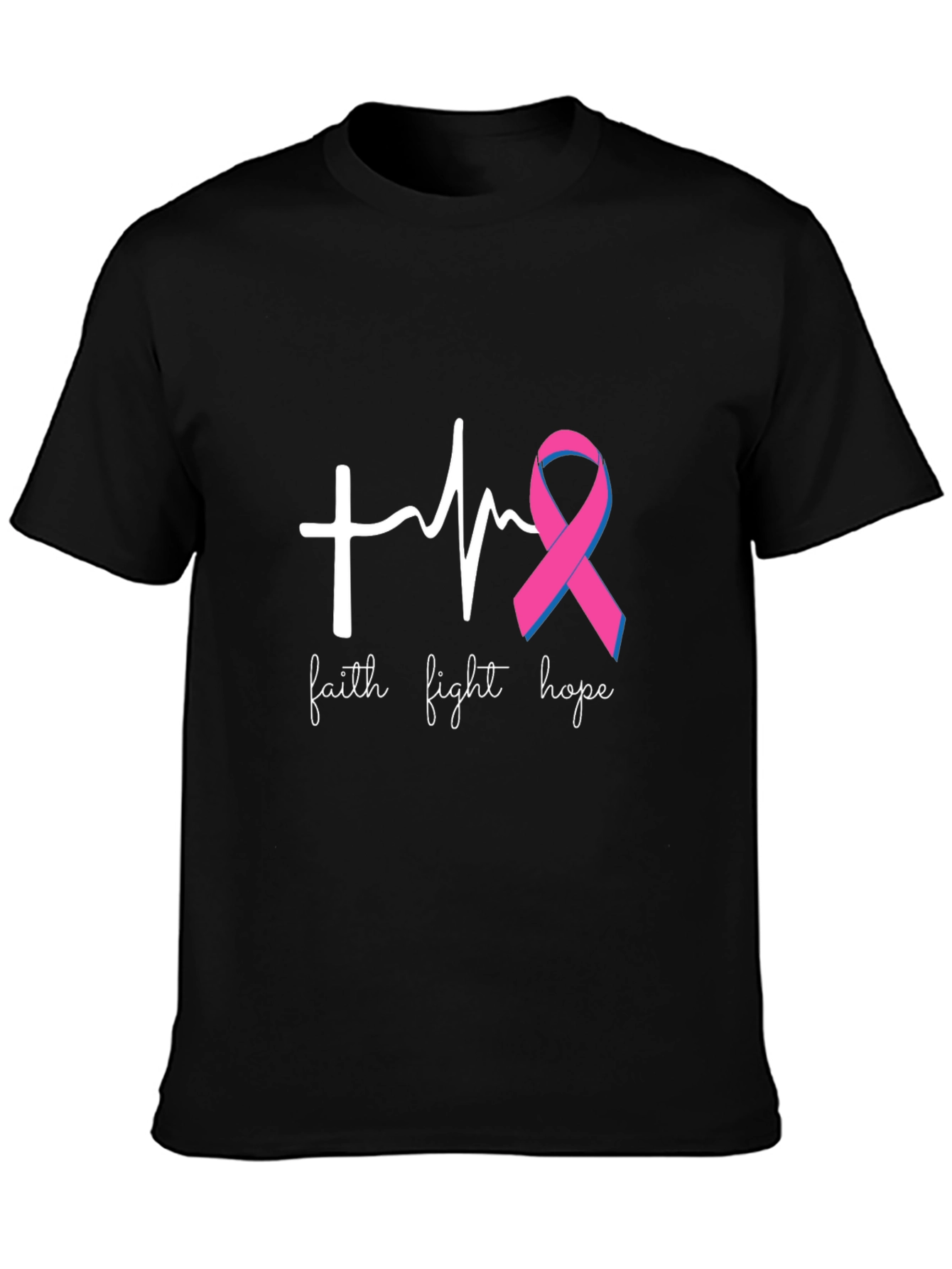 Faith Fight Hope T-Shirt - Breast Cancer Awareness Tee